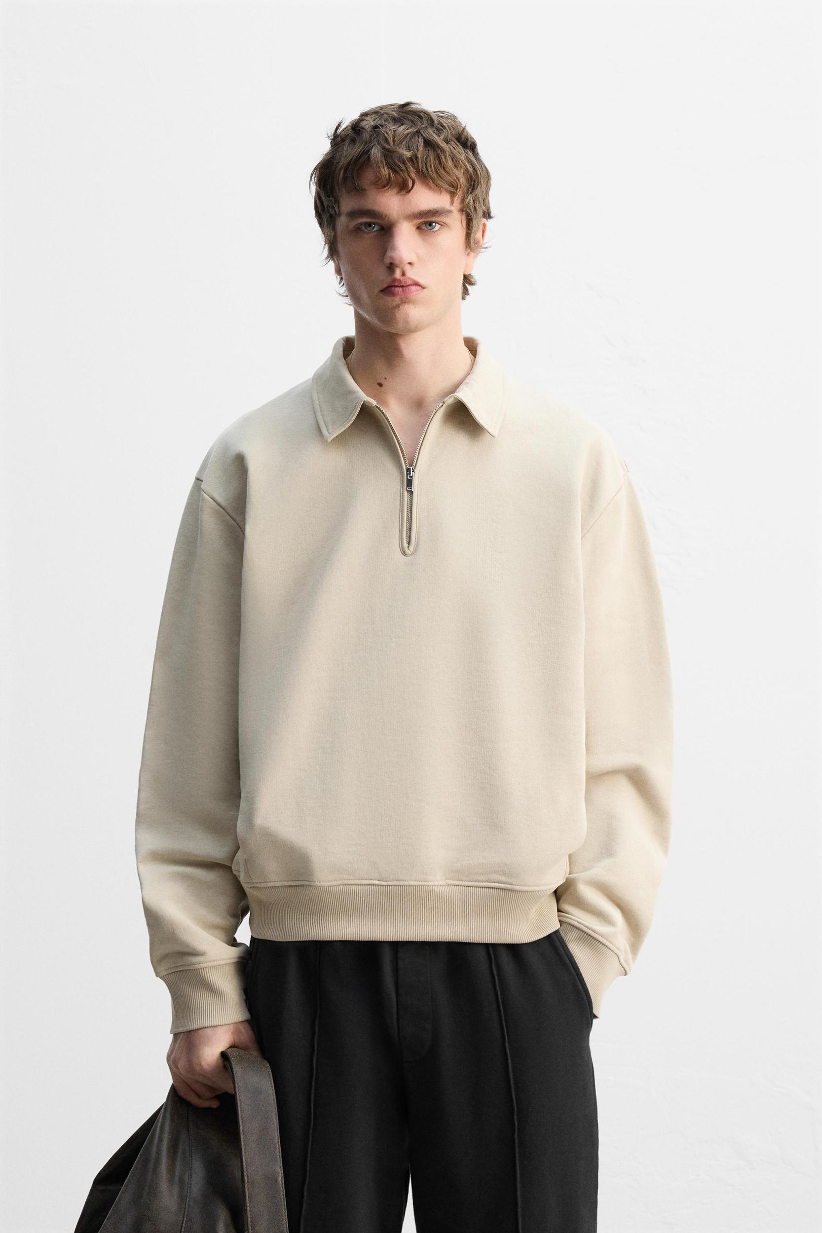 ZIP POLO SWEATSHIRT Product Image