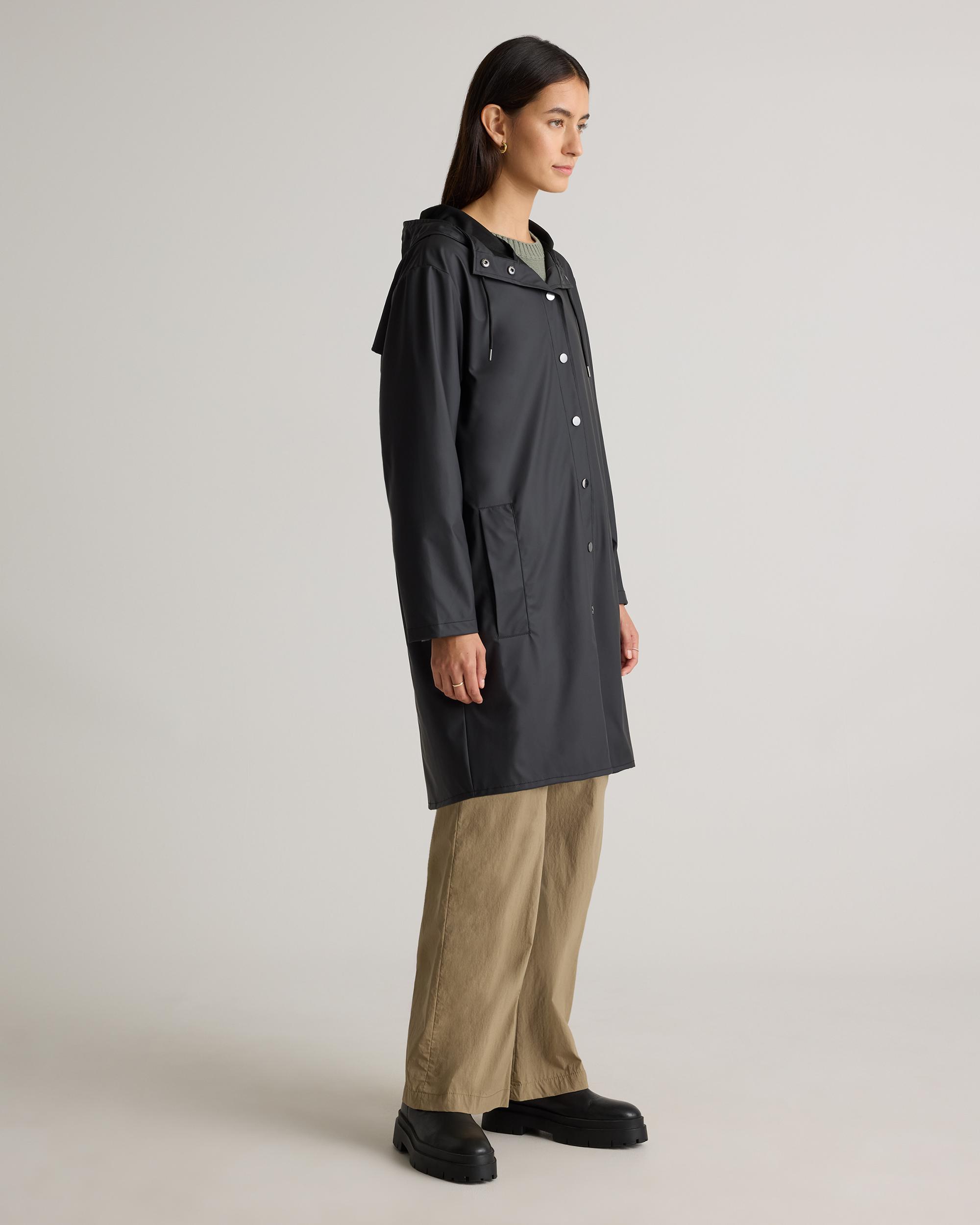 Quince | Women's Waterproof Rubberized Long Rain Jacket Size XS, Recycled Polyester Product Image