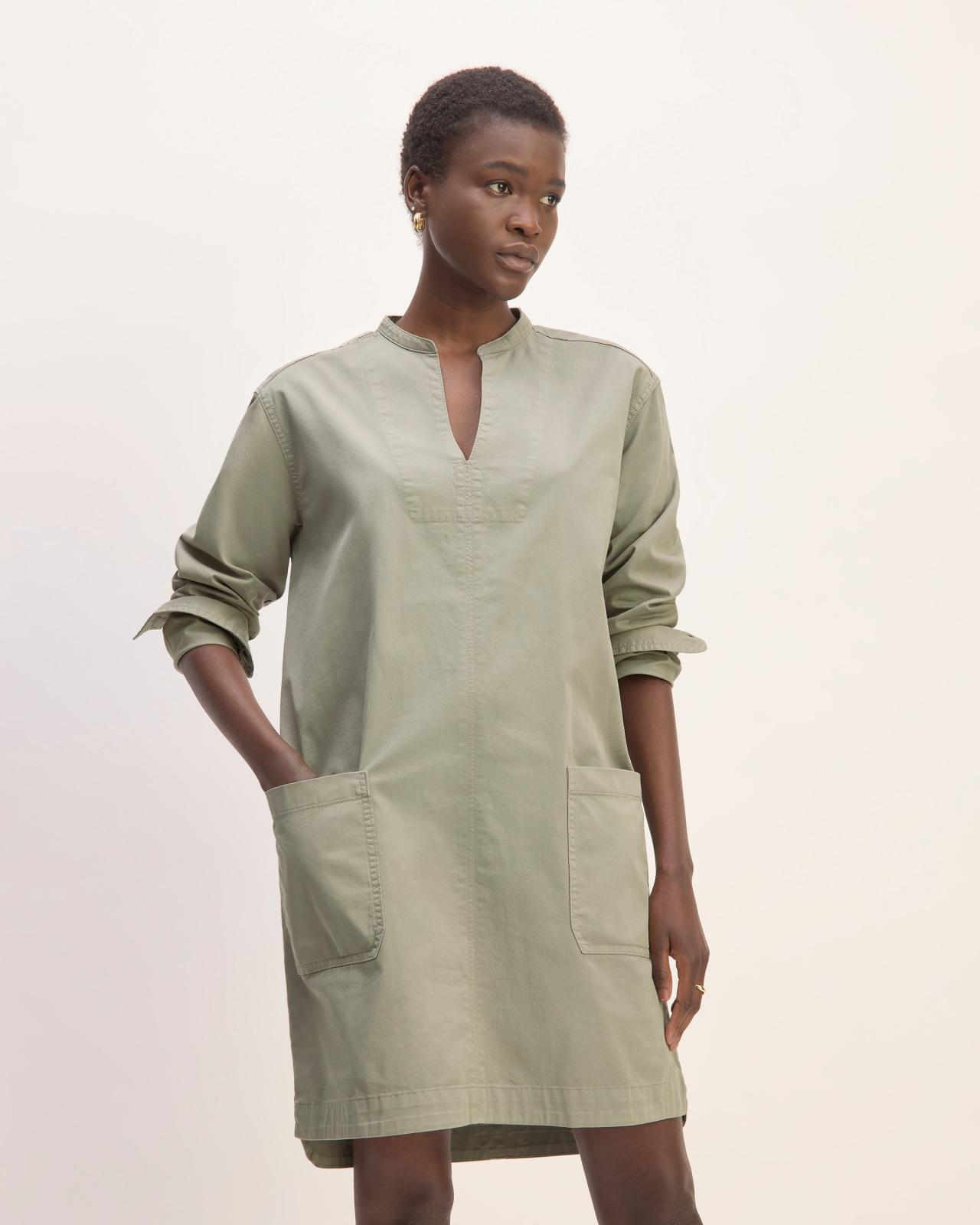 Womens Long-Sleeve Utility Mini Dress by Everlane Product Image