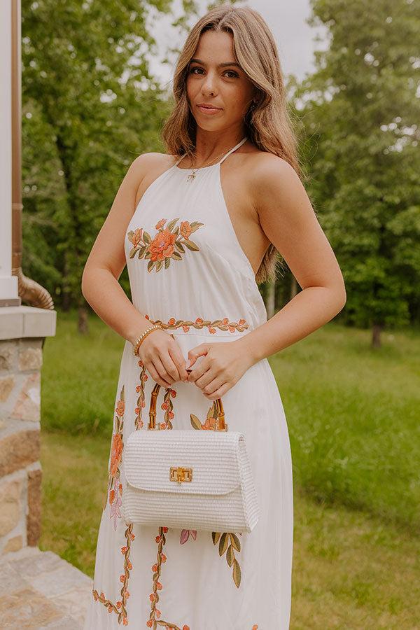 Sunset Meadow Floral Embroidered Maxi Dress Product Image