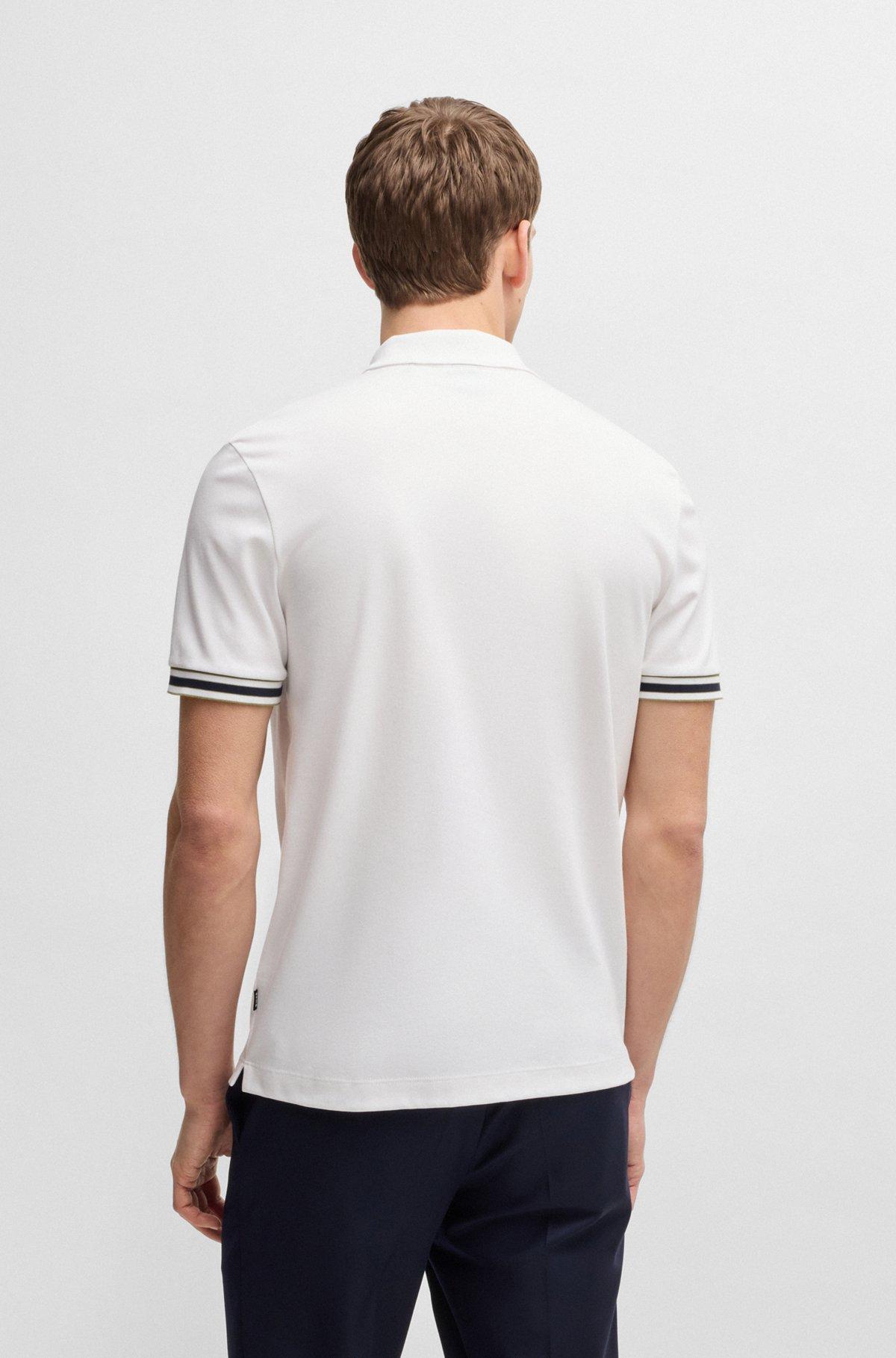 Interlock-cotton polo shirt with contrast tipping Product Image
