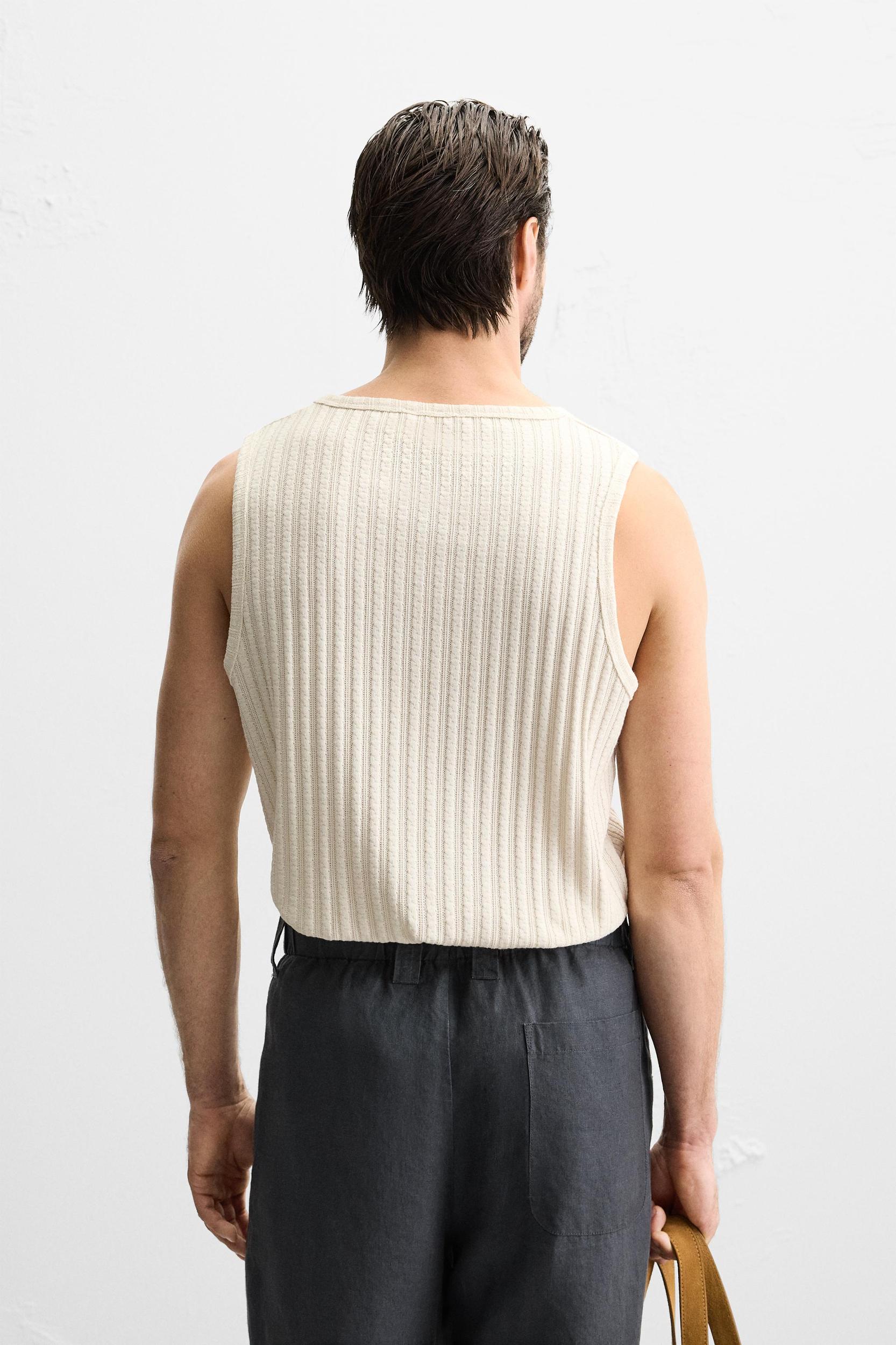 JACQUARD STRIPE TANK TOP Product Image