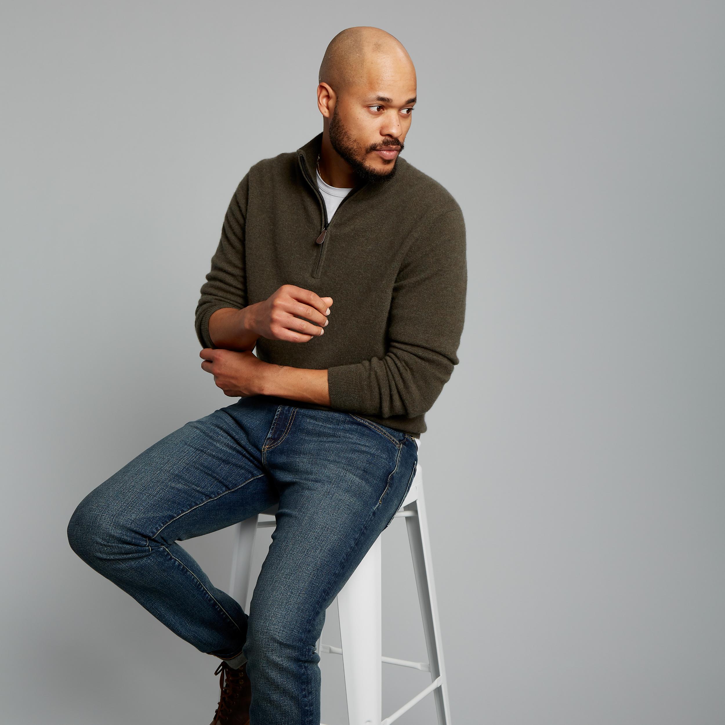 Classic Cashmere Quarter Zip Sweater Product Image