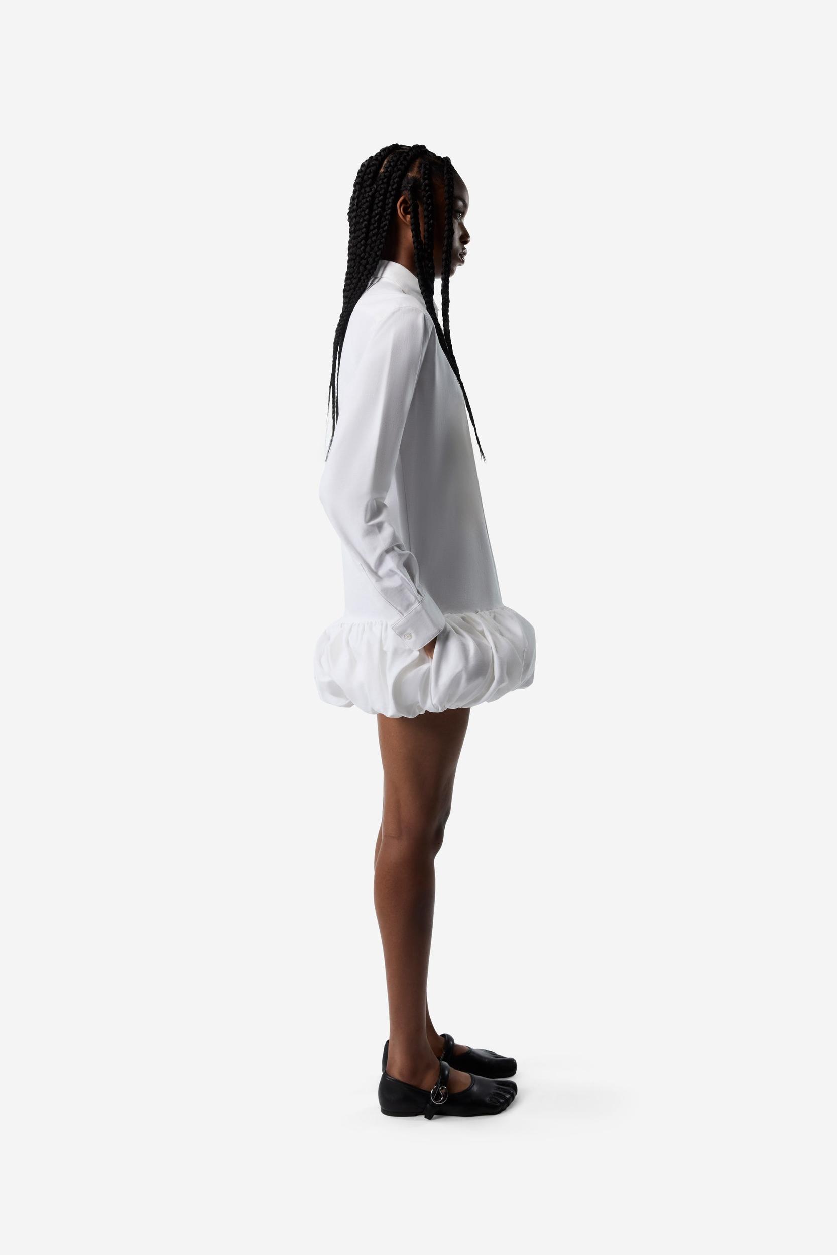 Gathered Hem Shirt Dress Product Image