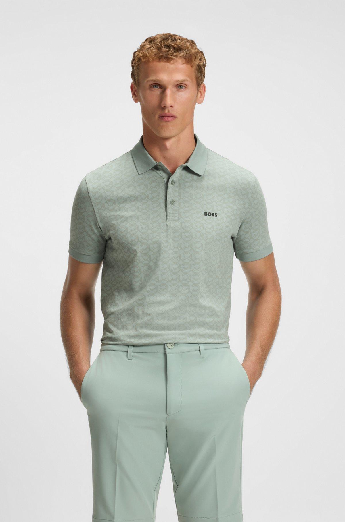 Paddy polo shirt in stretch cotton with printed pattern Product Image