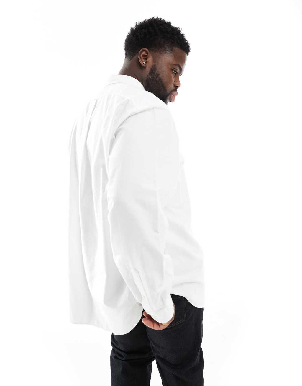 Polo Ralph Lauren Big & Tall icon logo oxford shirt in blue Product Image