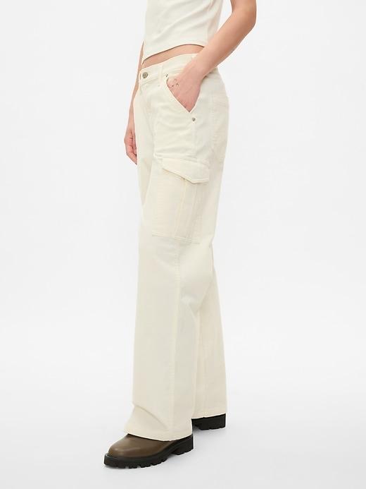 Mid Rise Corduroy '90s Loose Cargo Pants Product Image