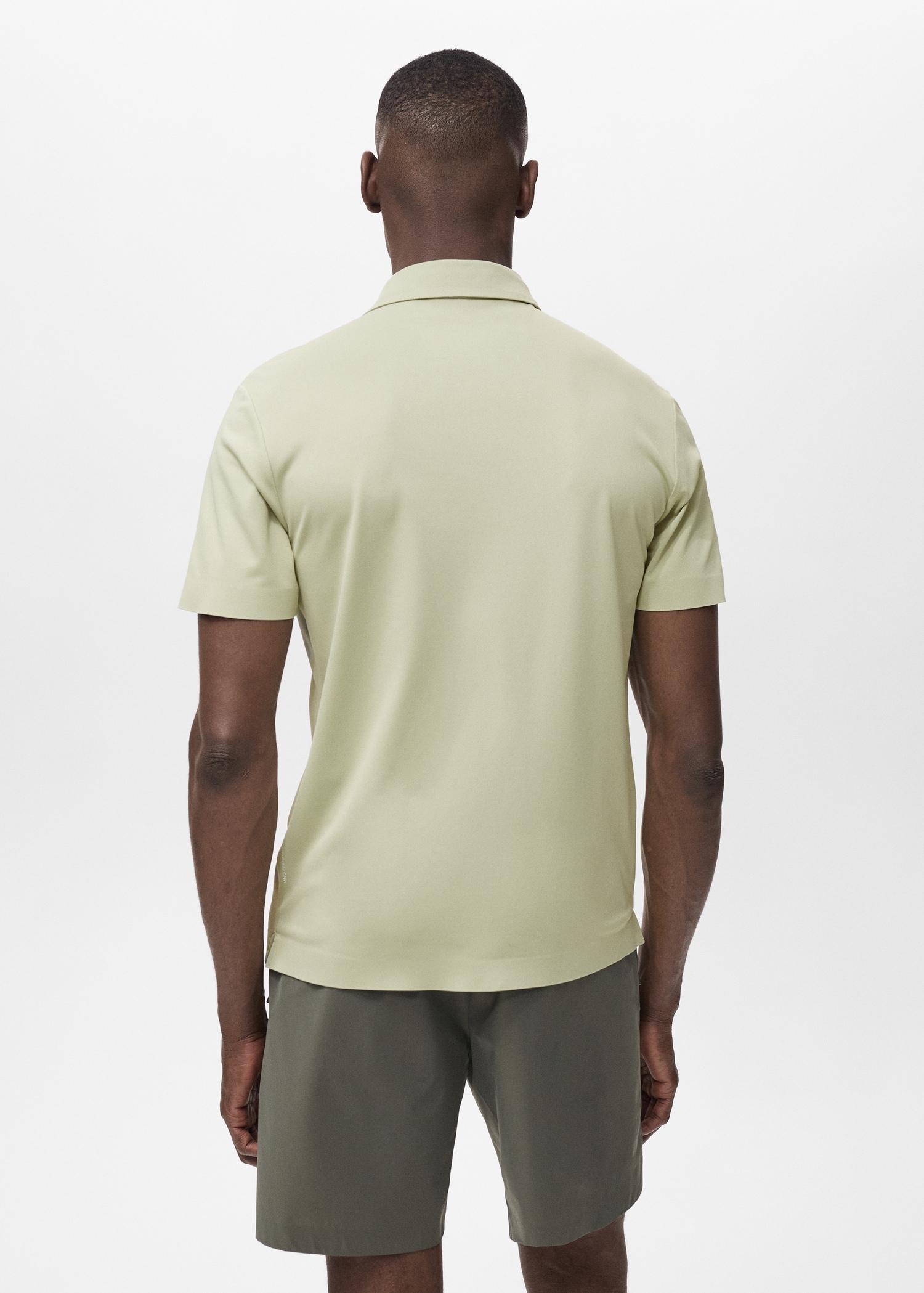COOLMAX® slim-fit polo shirt - Men | MANGO USA Product Image