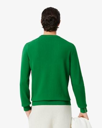 Monochrome Crew Neck Cotton Sweater Product Image