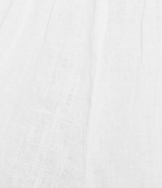 Bryn Walker Light Linen Slim Straight Pull-On Crop Pants Product Image