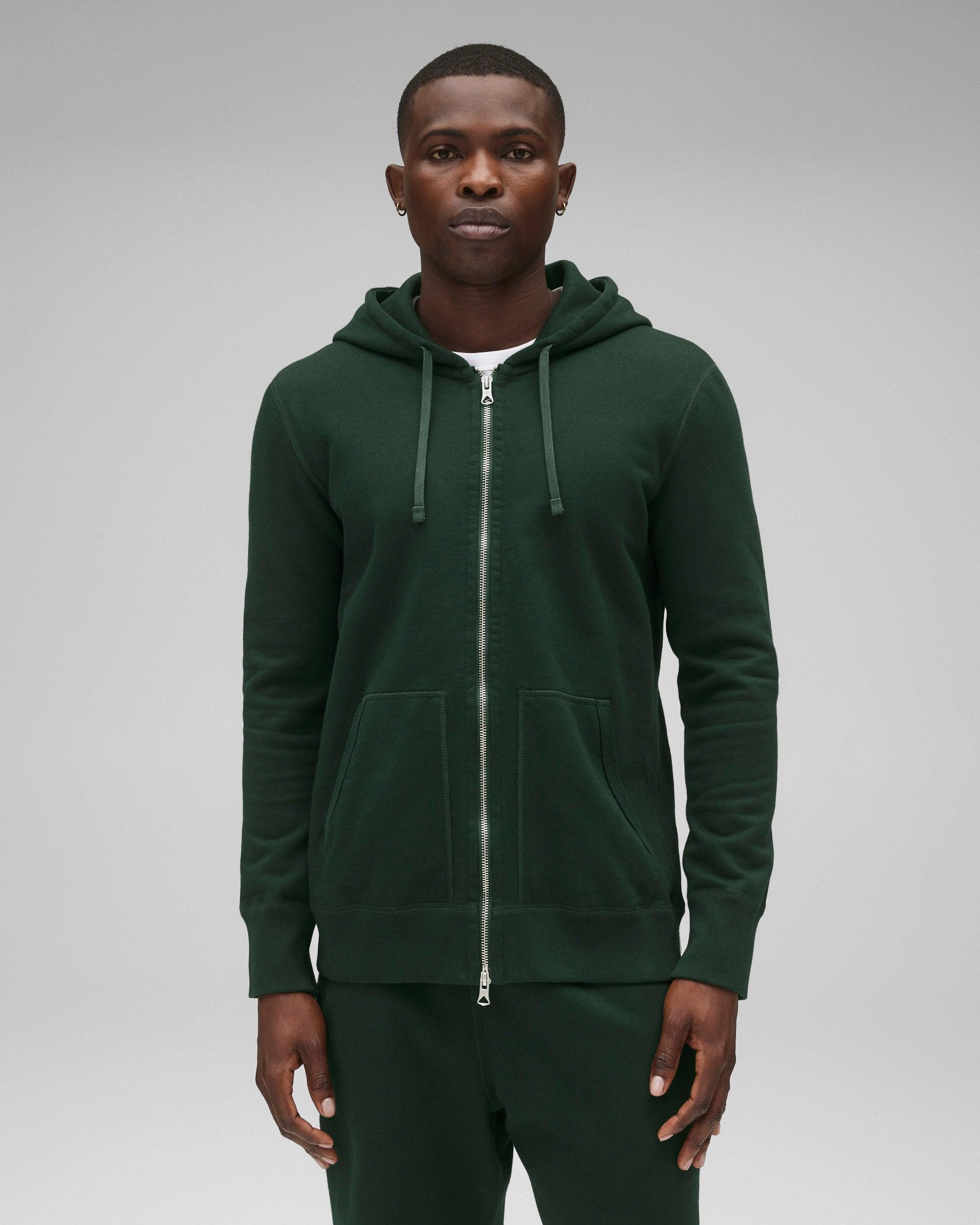 Midweight Terry Slim Zip Hoodie Male Product Image