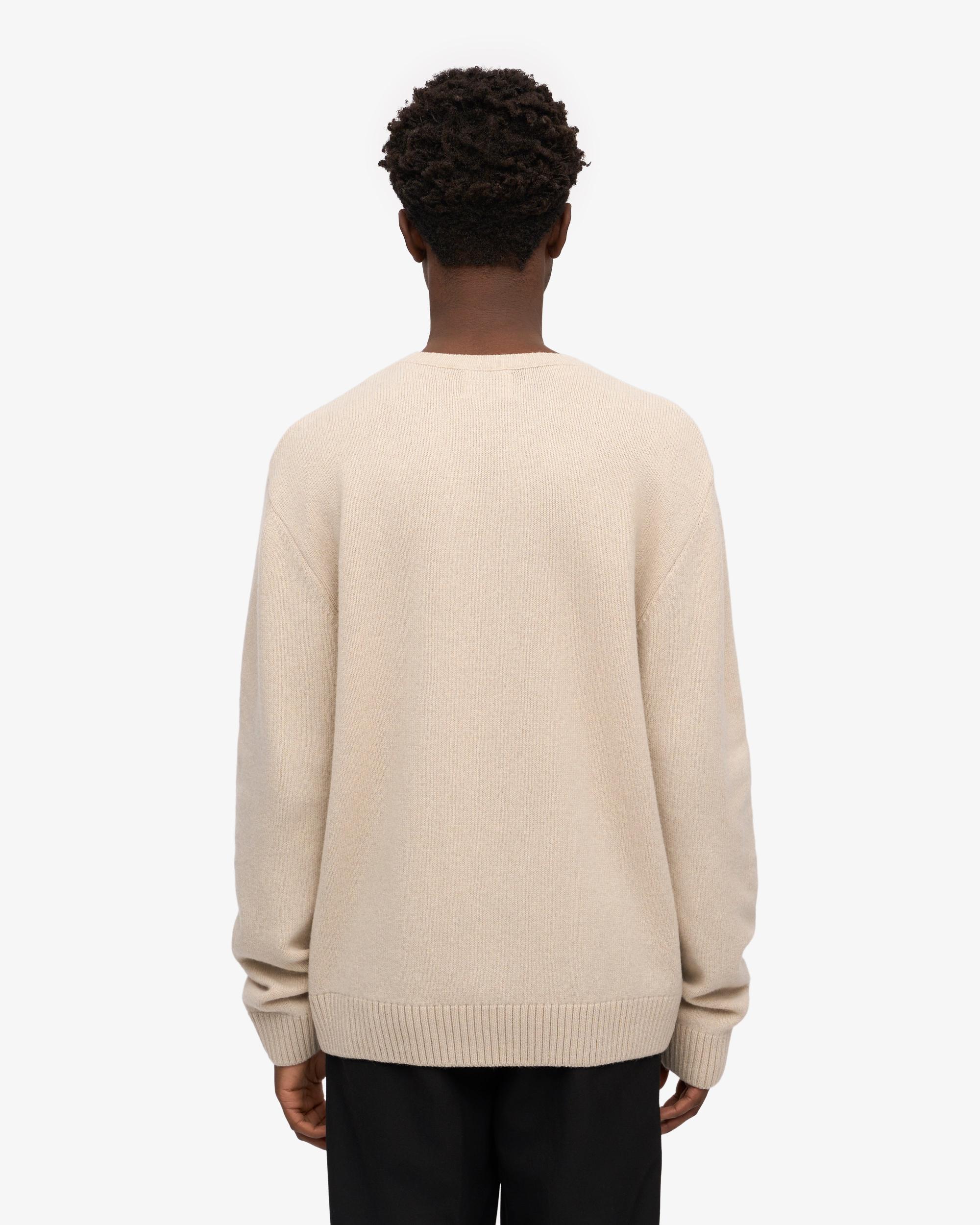 Classic Merino Wool Crew - Ivory White Product Image