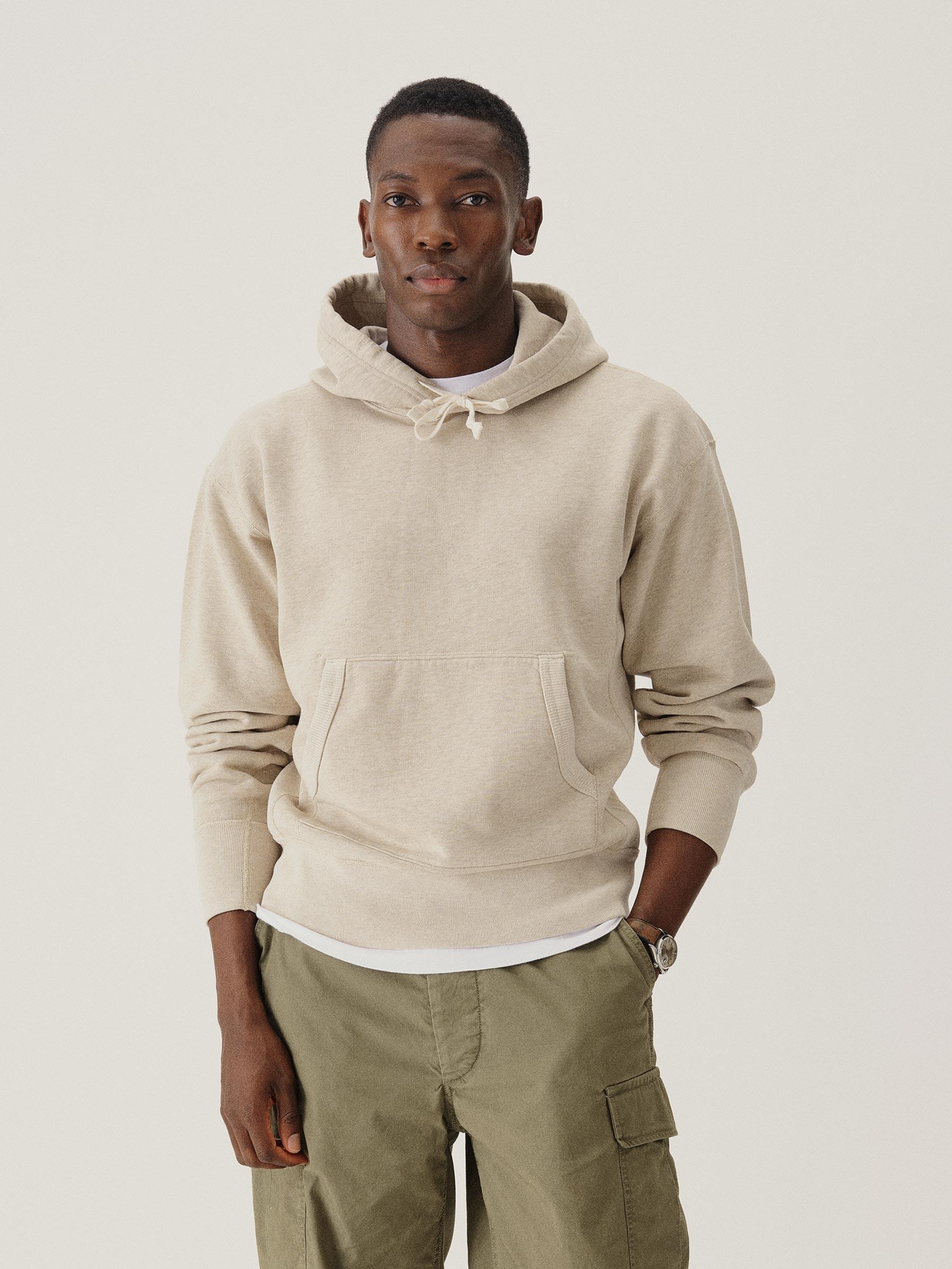 Heather Oat Welterweight Hooded Sweatshirt Product Image