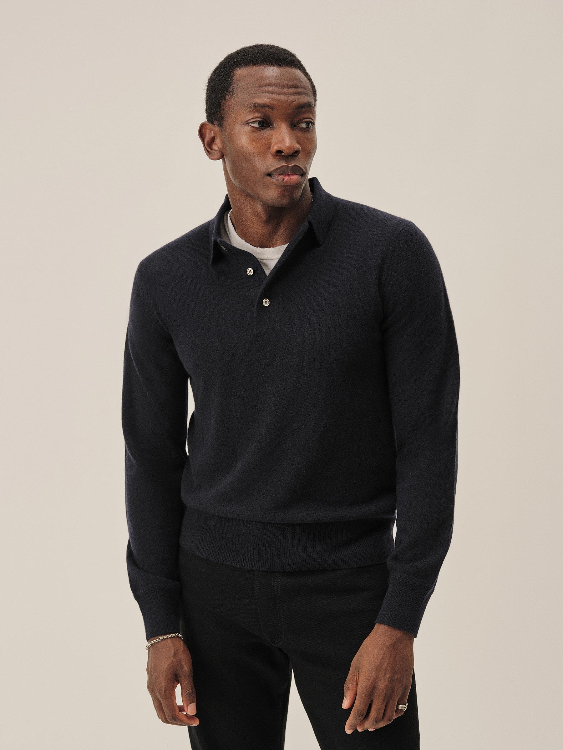 Dress Navy California Cashmere Polo Product Image