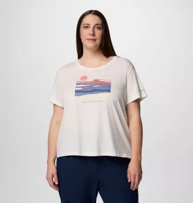 Columbia Women's Ruby Springs Graphic Scoop Neck Short Sleeve Shirt - Plus Size- Product Image