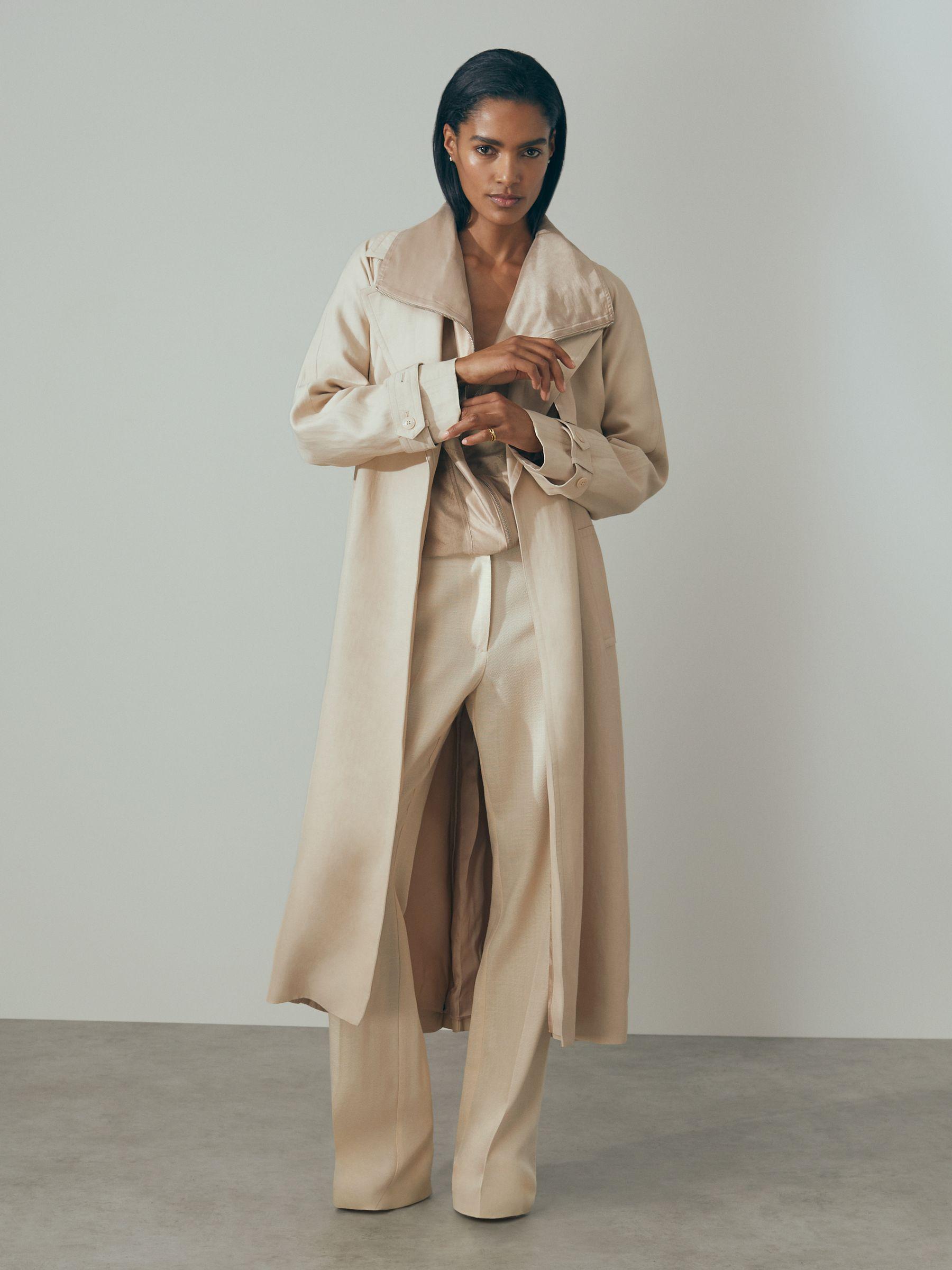 Atelier Belted Trench Coat in Blush Product Image
