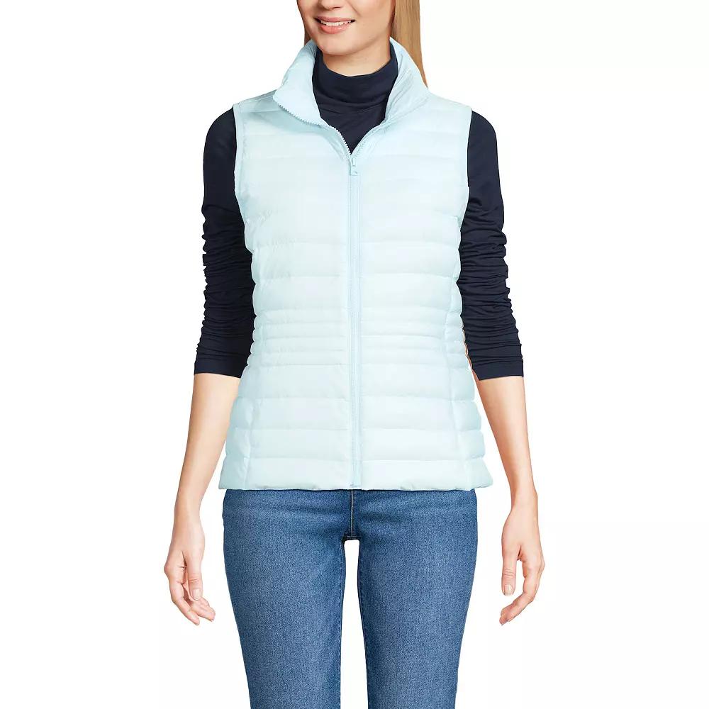 Women's Lands' End Wanderweight Packable Down Vest,  Product Image