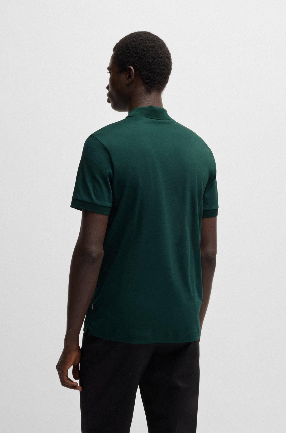 Slim-fit polo shirt in mercerized cotton Product Image