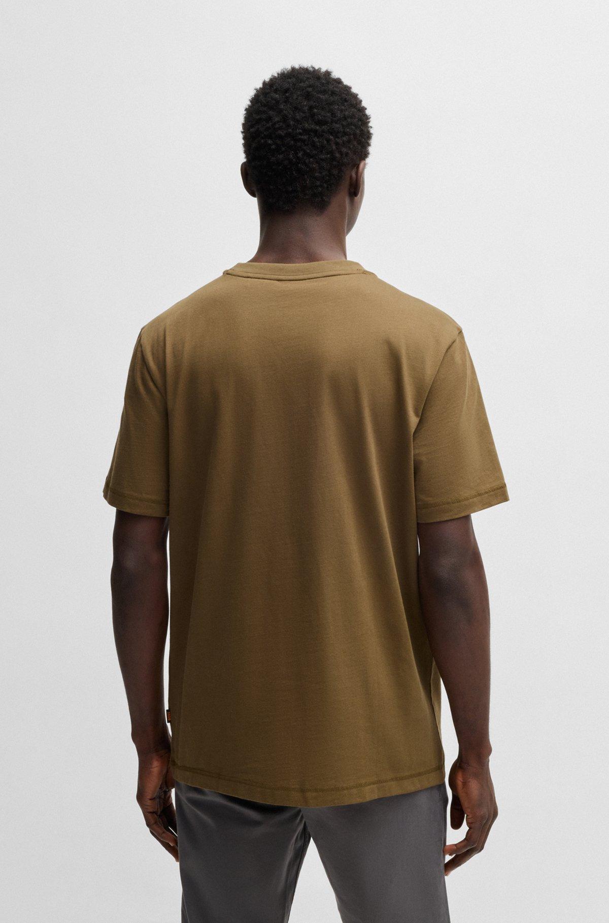 Cotton-jersey slim-fit T-shirt with logo print Product Image