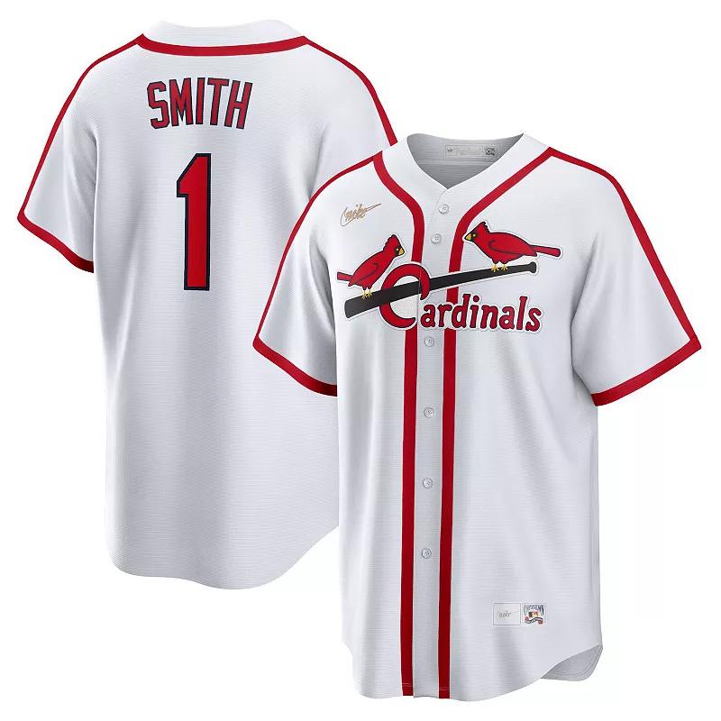 Mens Nike Ozzie Smith St. Louis Cardinals Home Cooperstown Collection Player Jersey Product Image