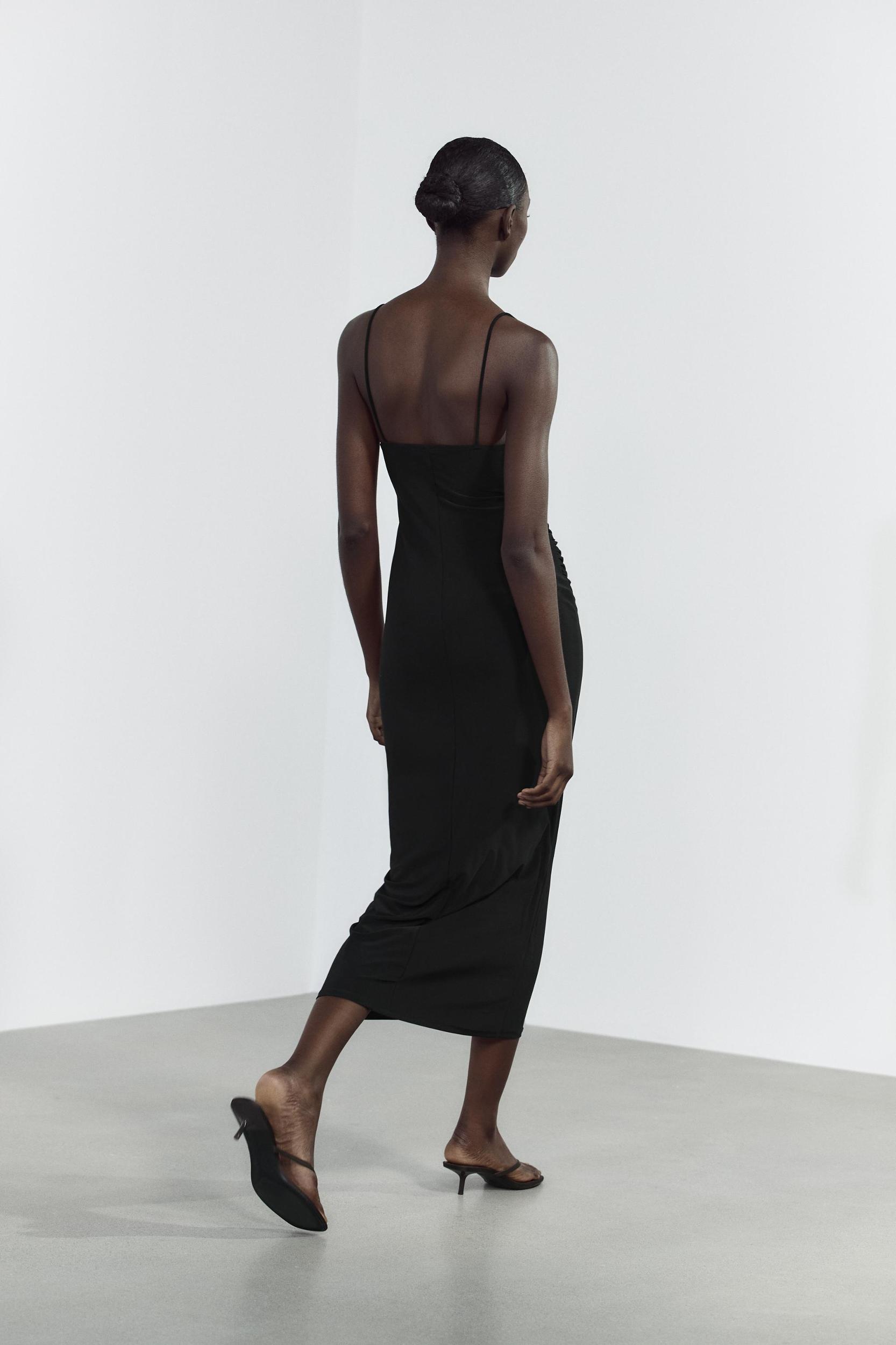 RUCHED MIDI DRESS Product Image