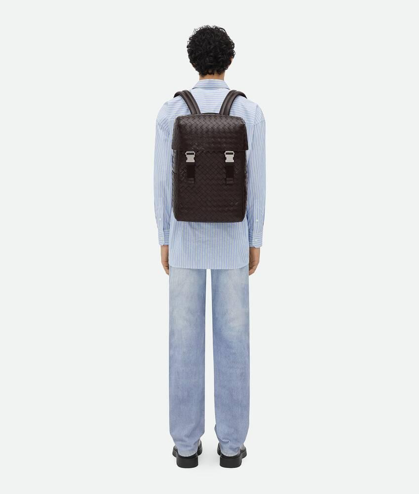 Men's Intrecciato Flap Backpack in Fondant Product Image