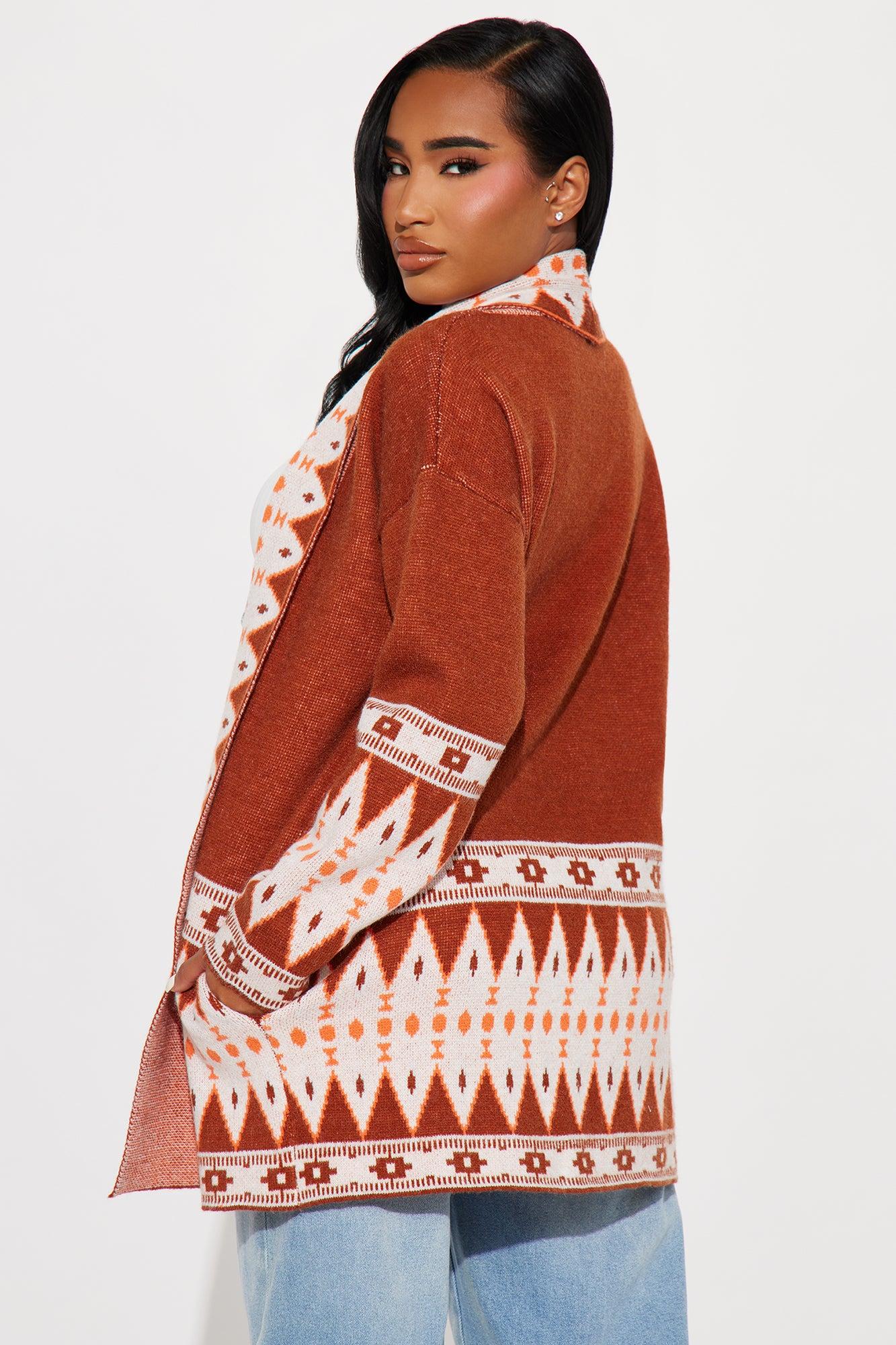 Nashville Bound Cardigan - Brown/combo Product Image