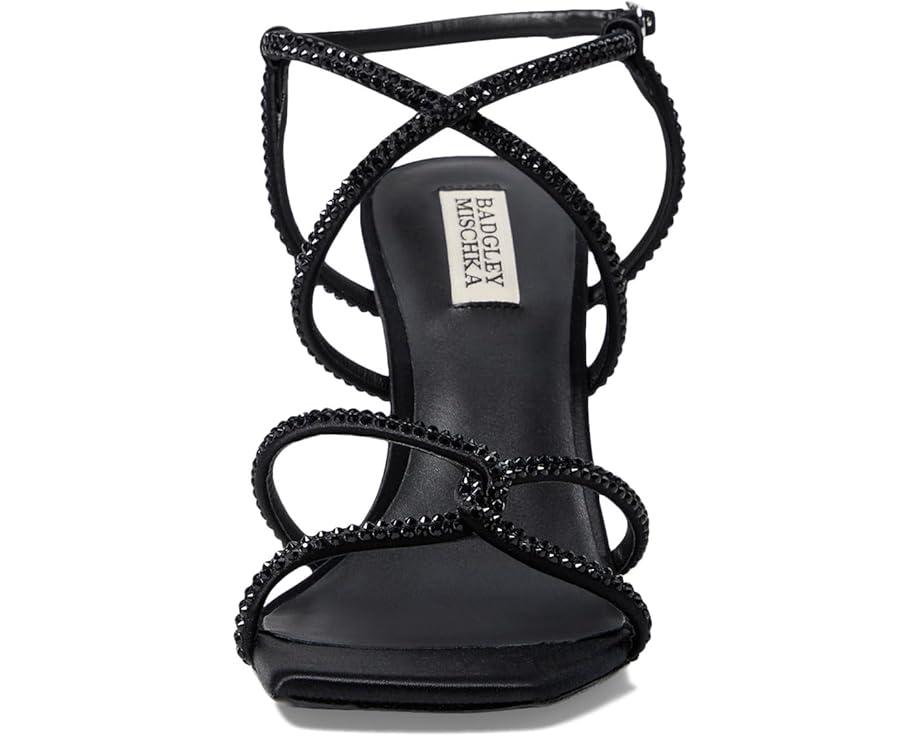 Allie Bow-Trim Satin Sandals Product Image