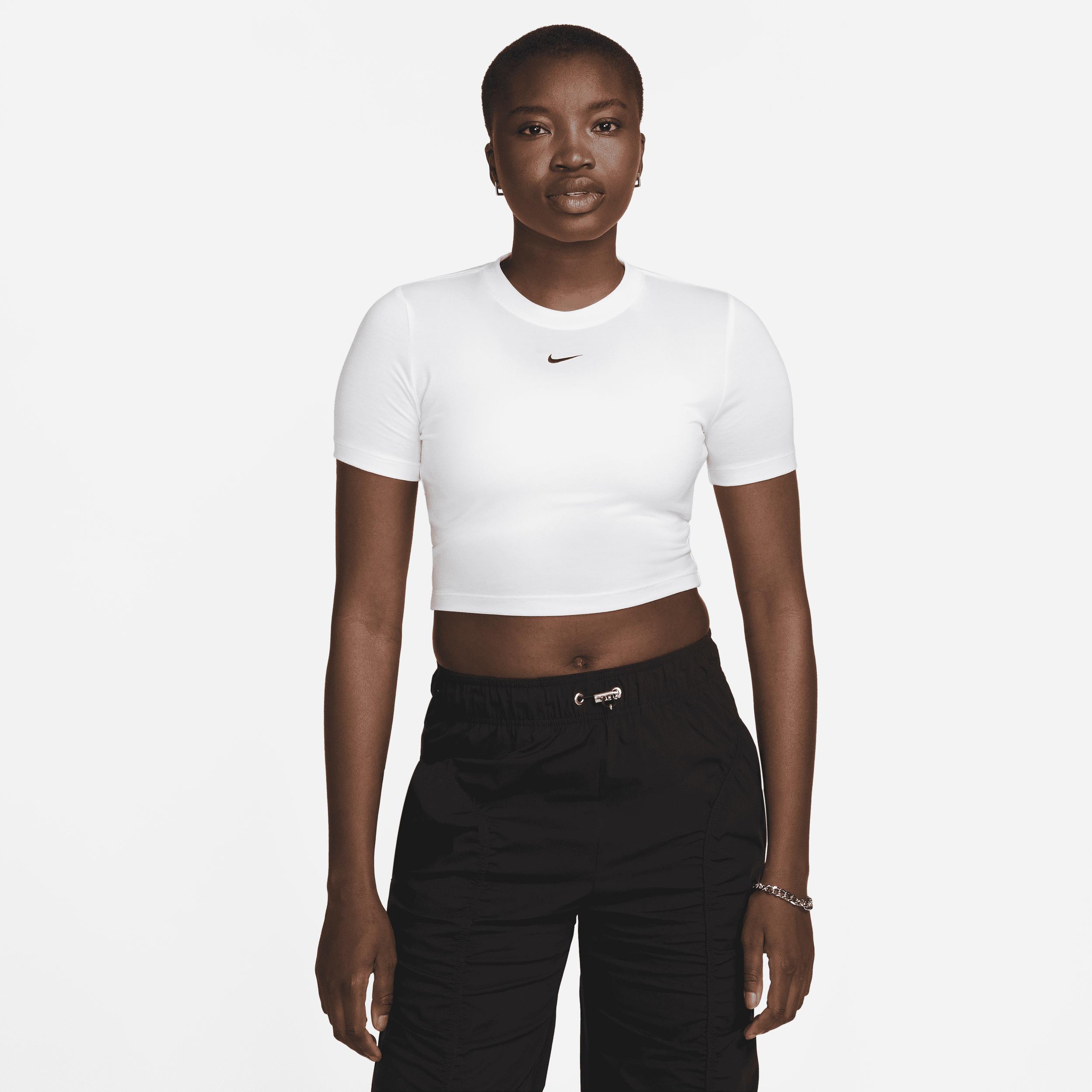 Womens Nike Sportswear Essential Slim Cropped T-Shirt | FB2873-100 Product Image