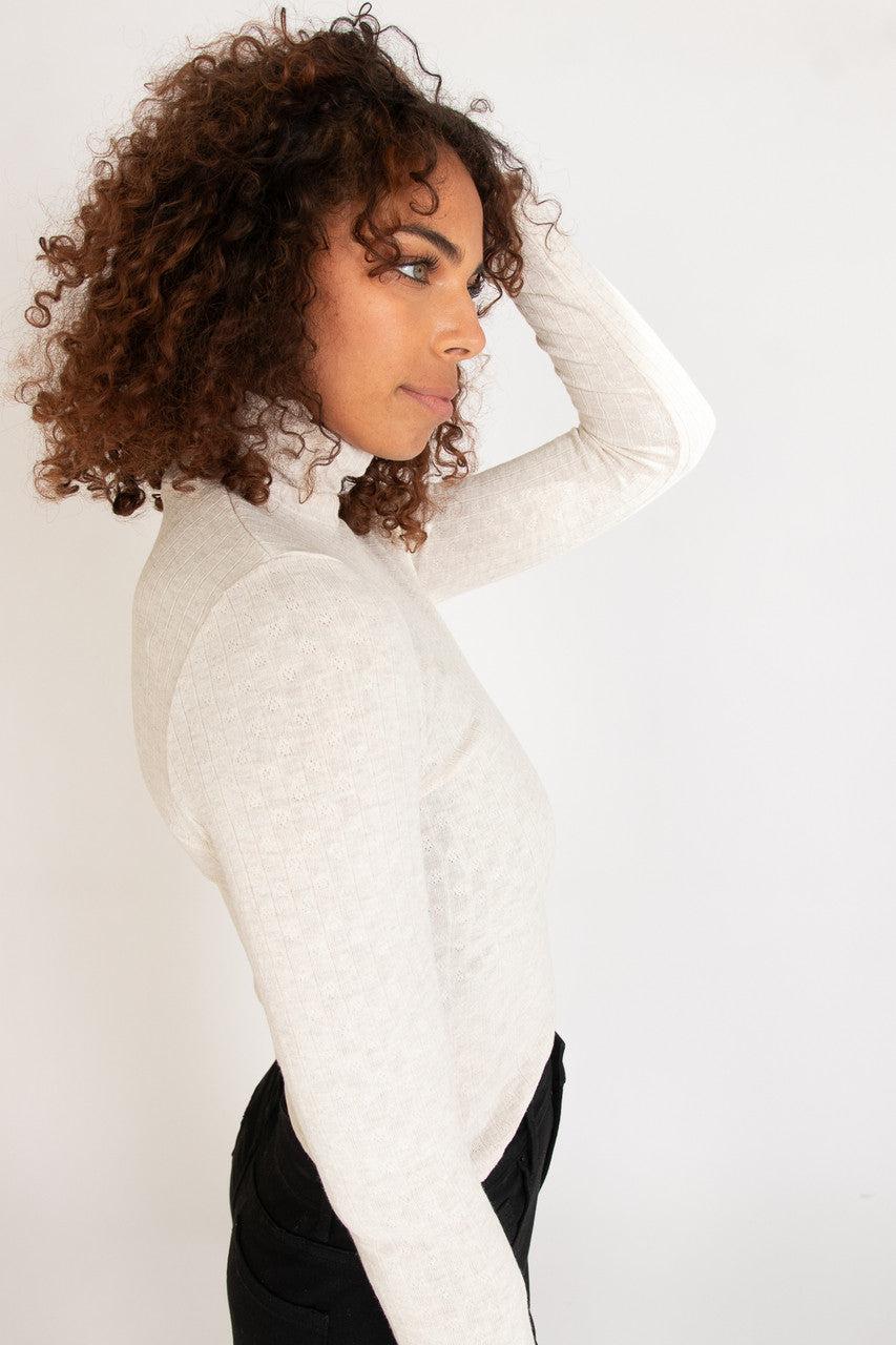 Pointelle Turtleneck Product Image