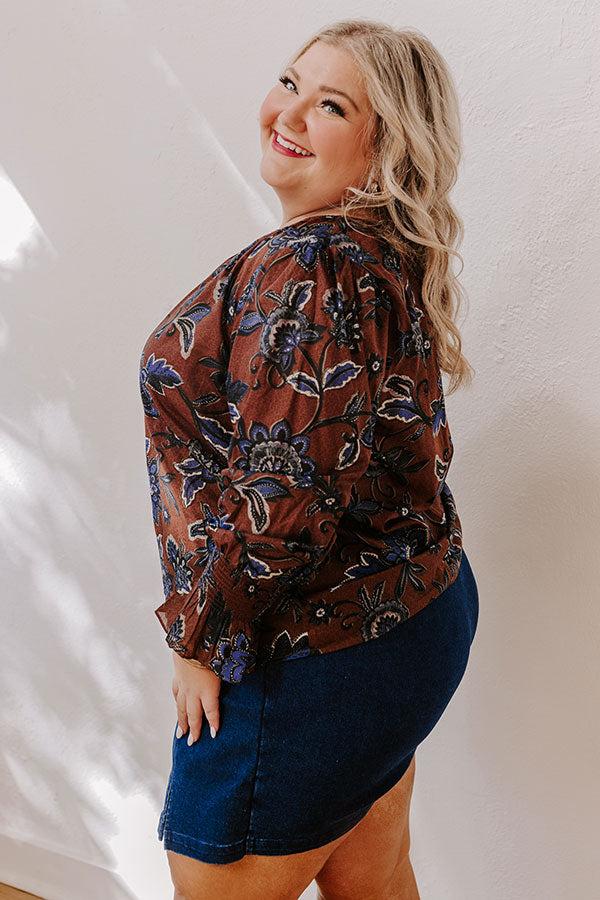 Autumn Aura Floral Shift Top Curves Product Image
