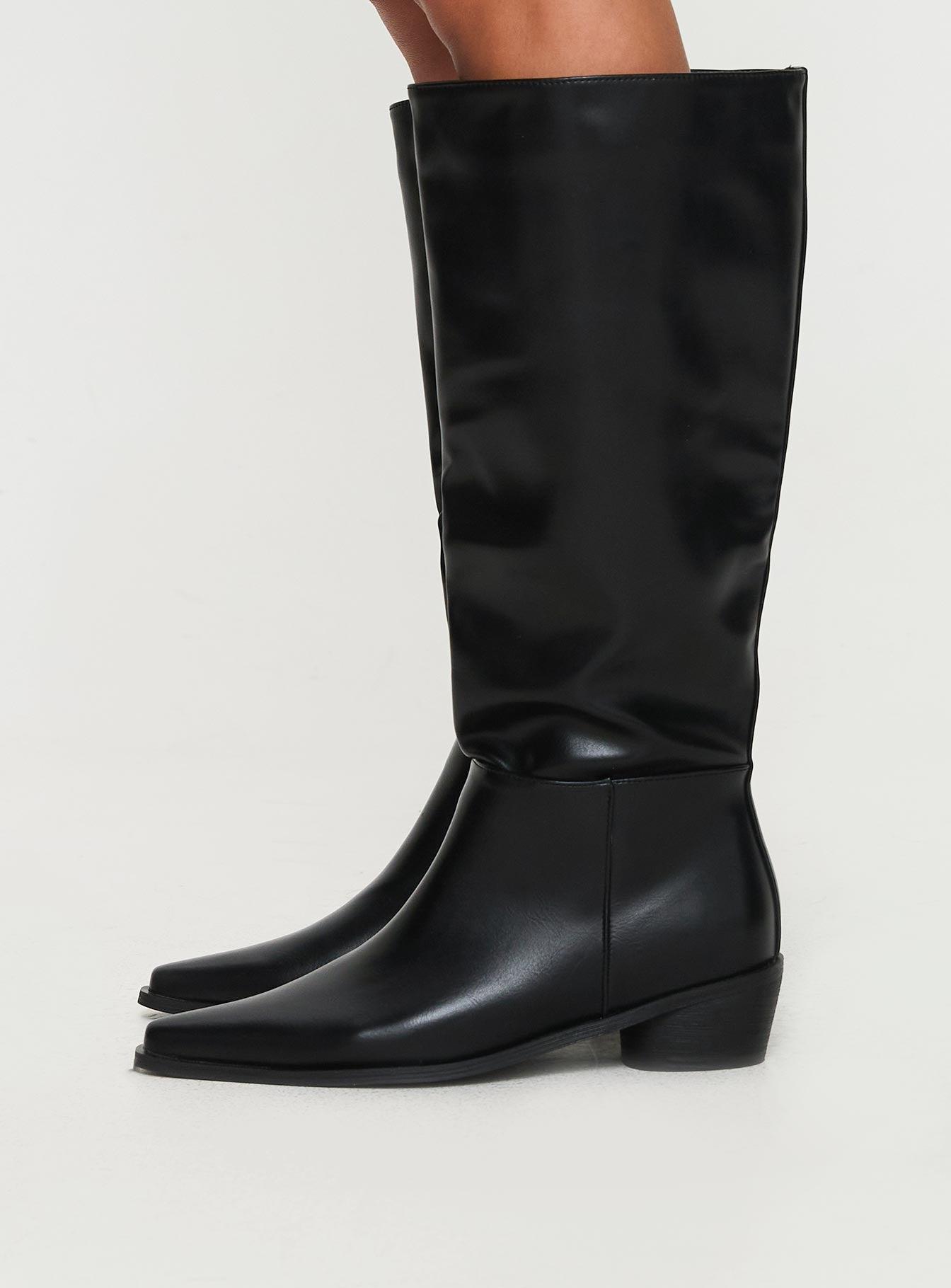 Rashi Knee High Boots Black Product Image
