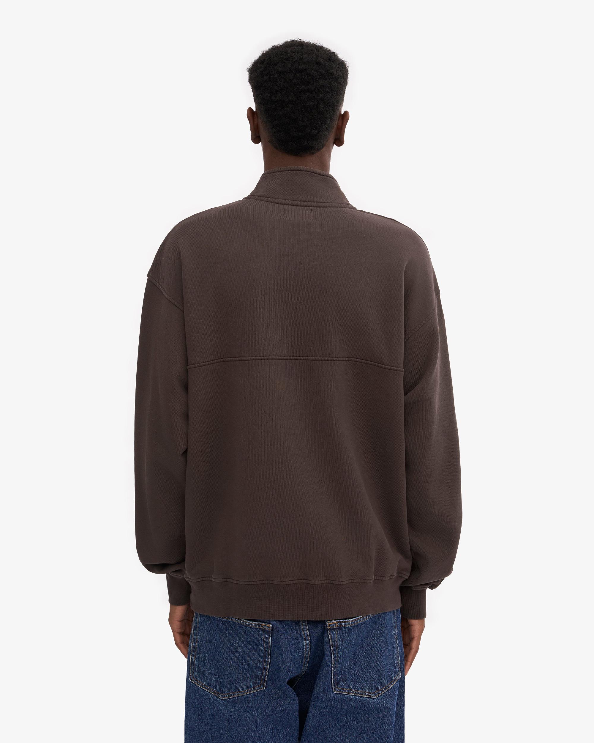 Organic Quarter Zip - Coffee Brown Product Image