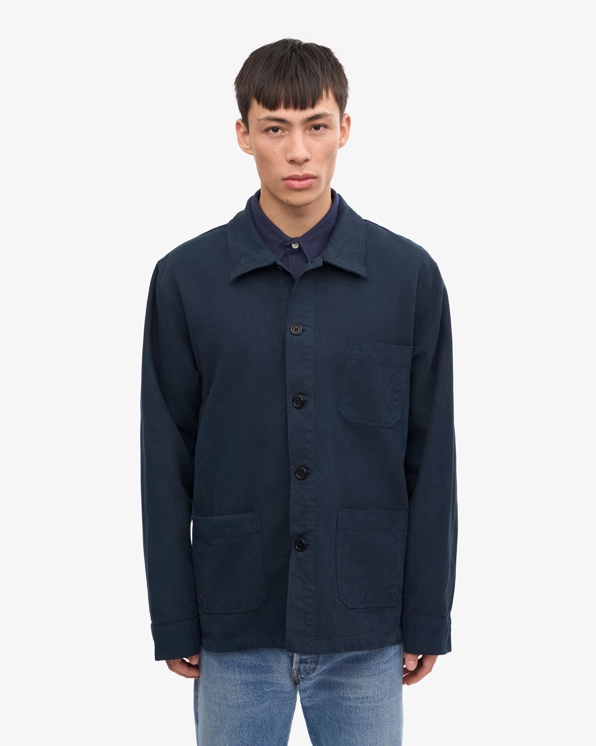 Organic Workwear Jacket - Navy Blue Product Image