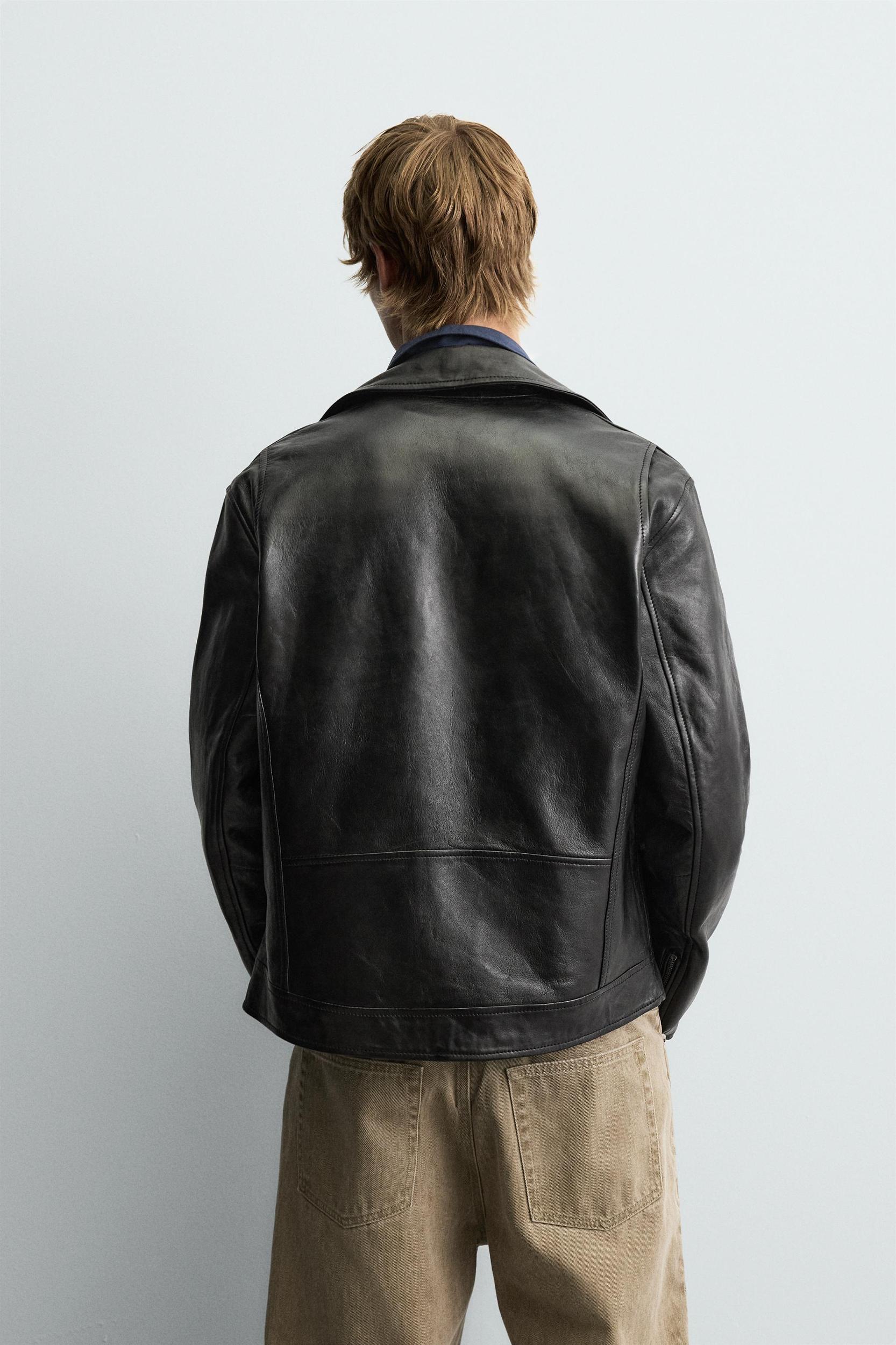 LEATHER BIKER JACKET Product Image