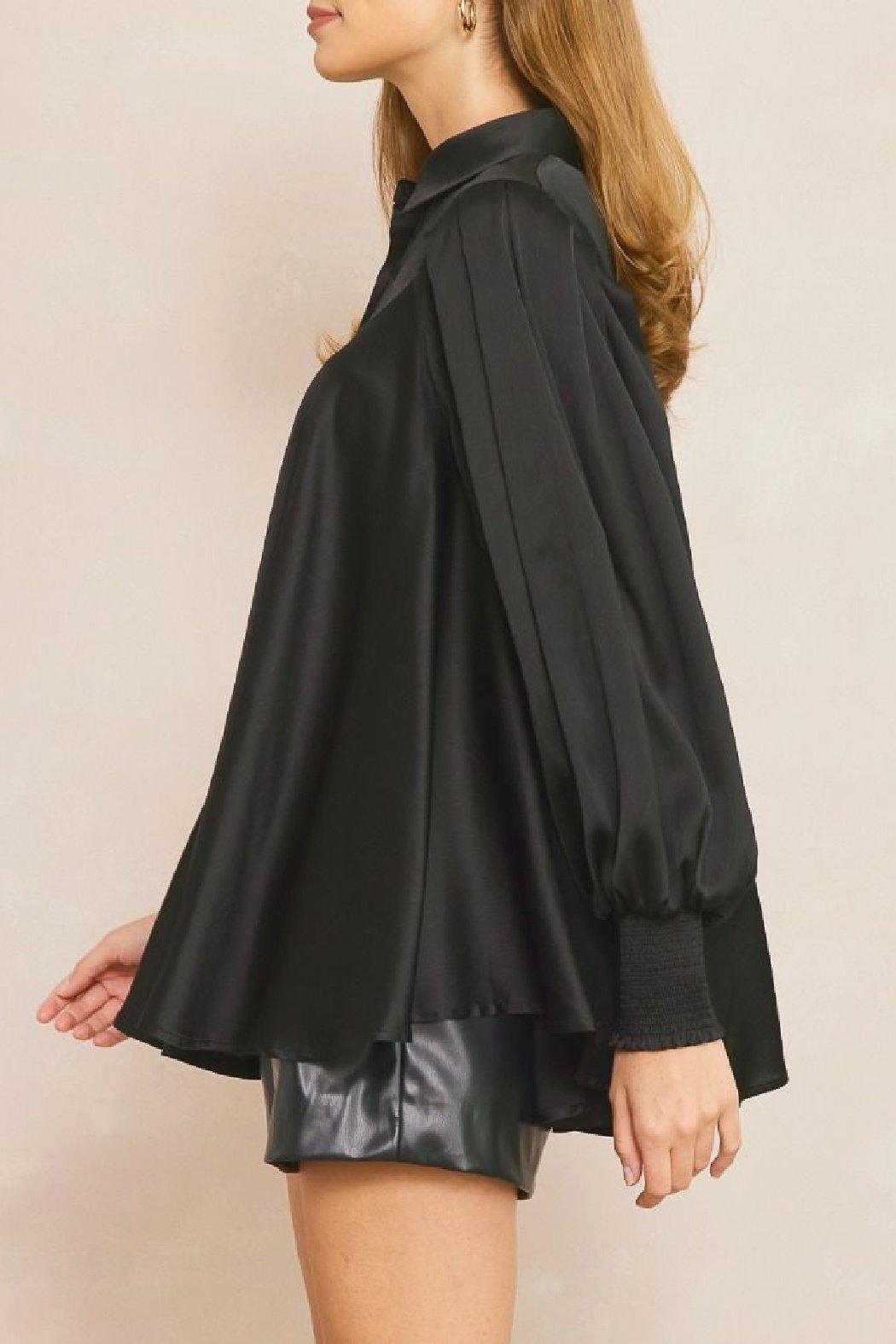 Collared Flowy Blouse Product Image