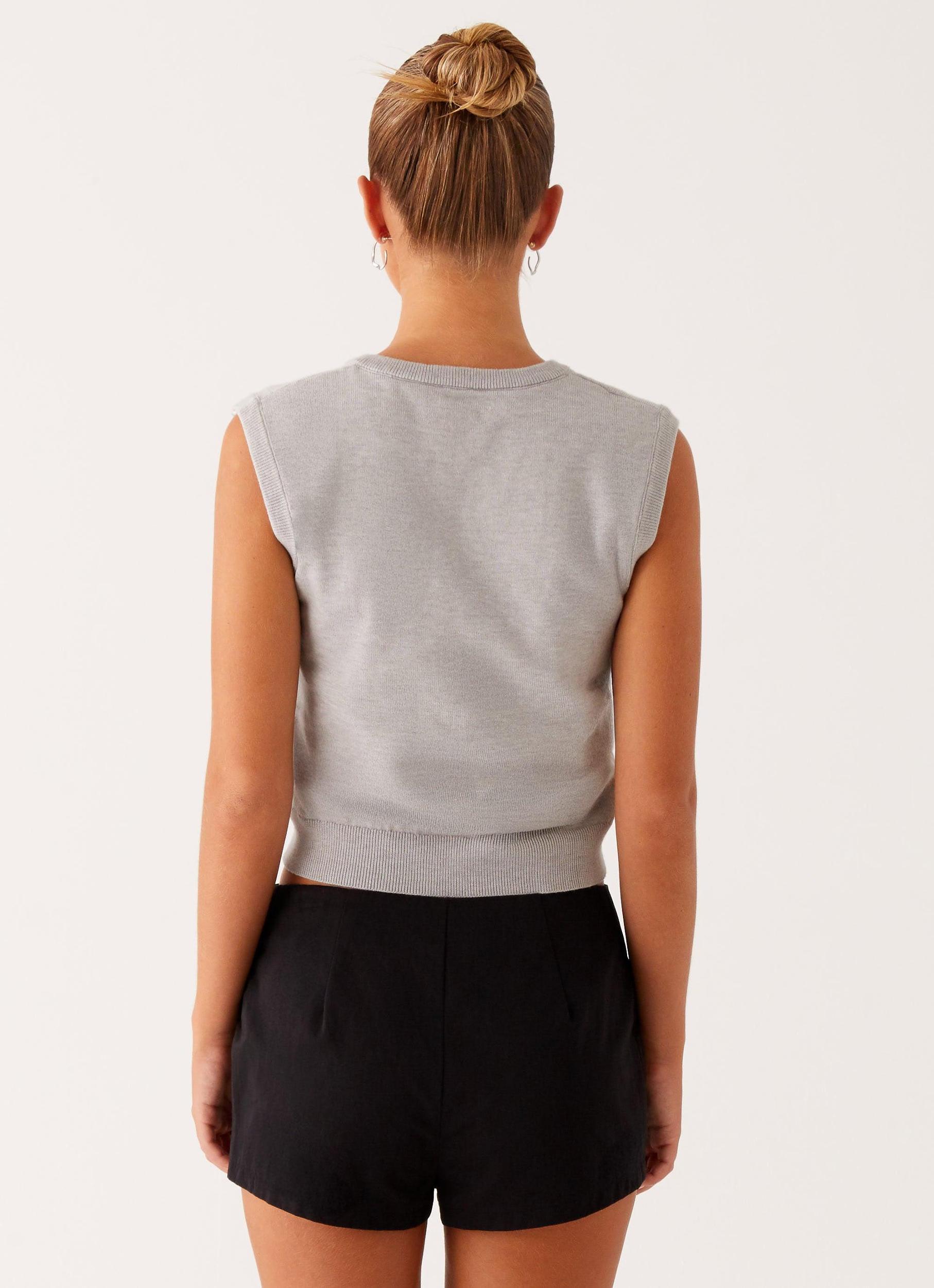 Tyne Knit Vest - Grey Product Image