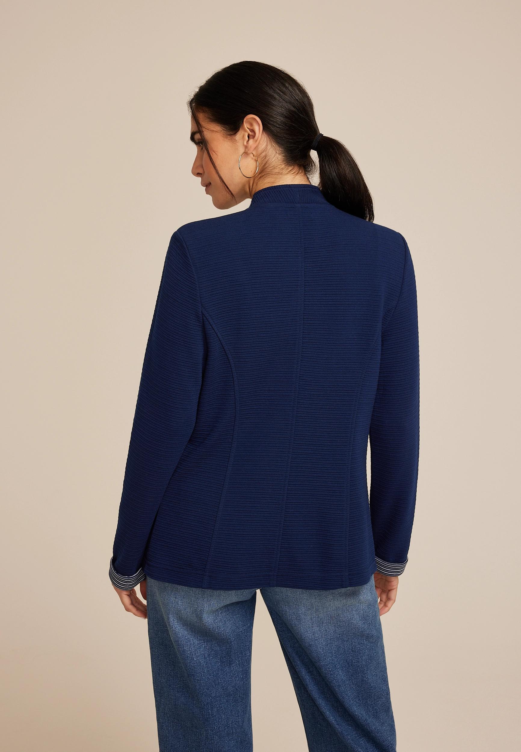 Collarless Knit Open Front Blazer Product Image