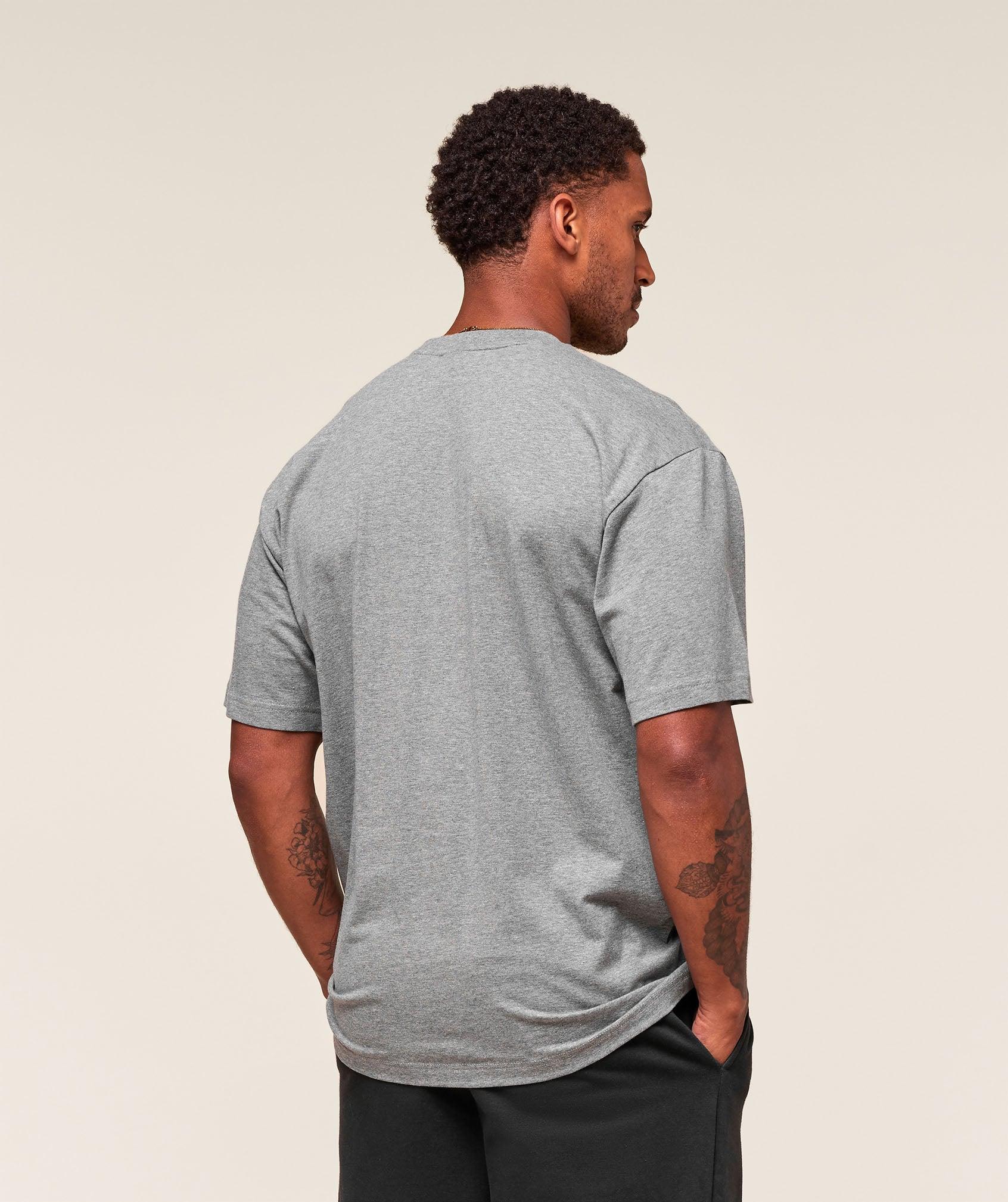 Gymshark Essential Oversized T-Shirt - Charcoal Grey Marl Male Product Image