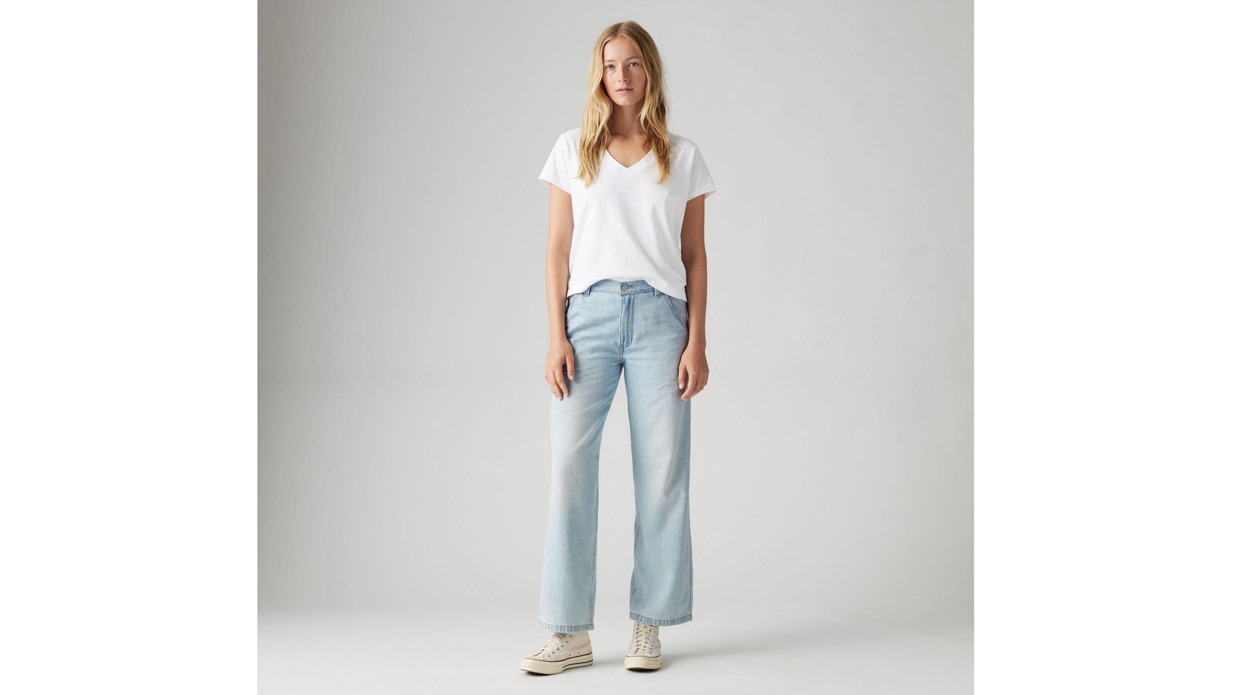 Baggy Carpenter Linen+ Denim Lightweight Women's Jeans Product Image