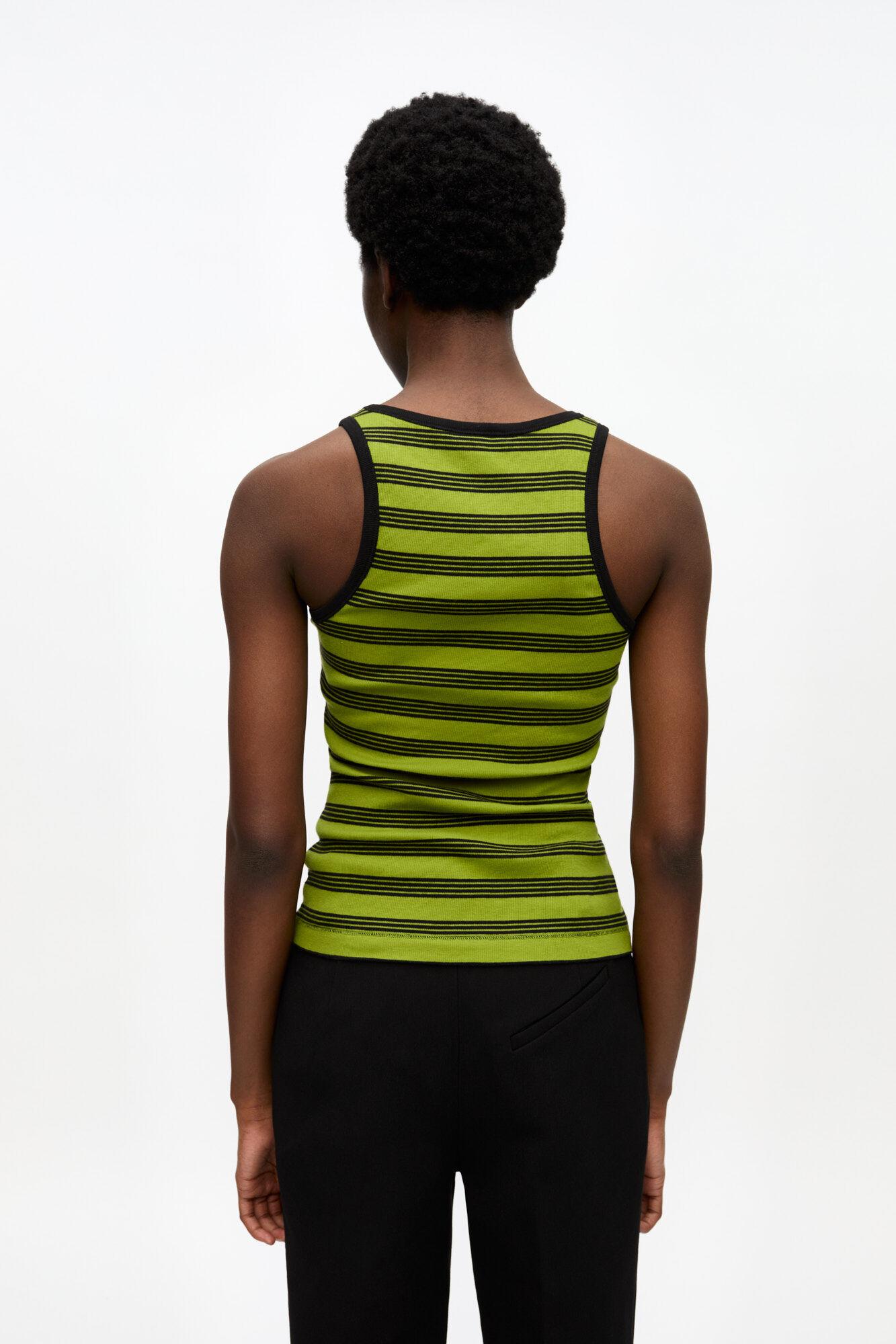 Striped Soft Cotton Rib Tank Top Product Image