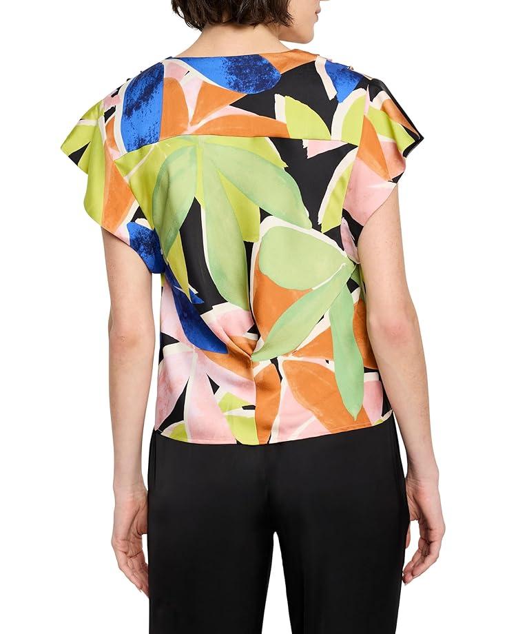 Short Sleeve Scoop Neck Striped Tee Product Image