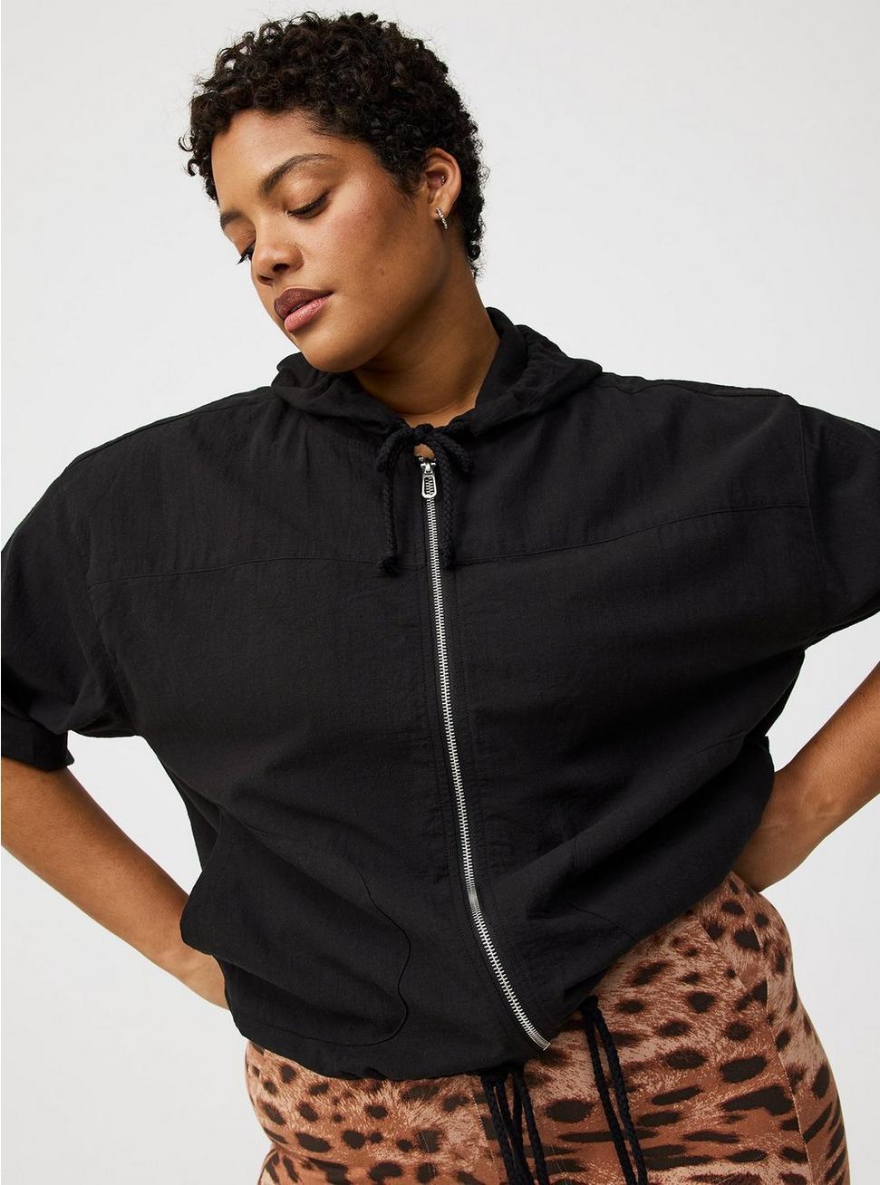 Cropped Cotton Hoodie Product Image