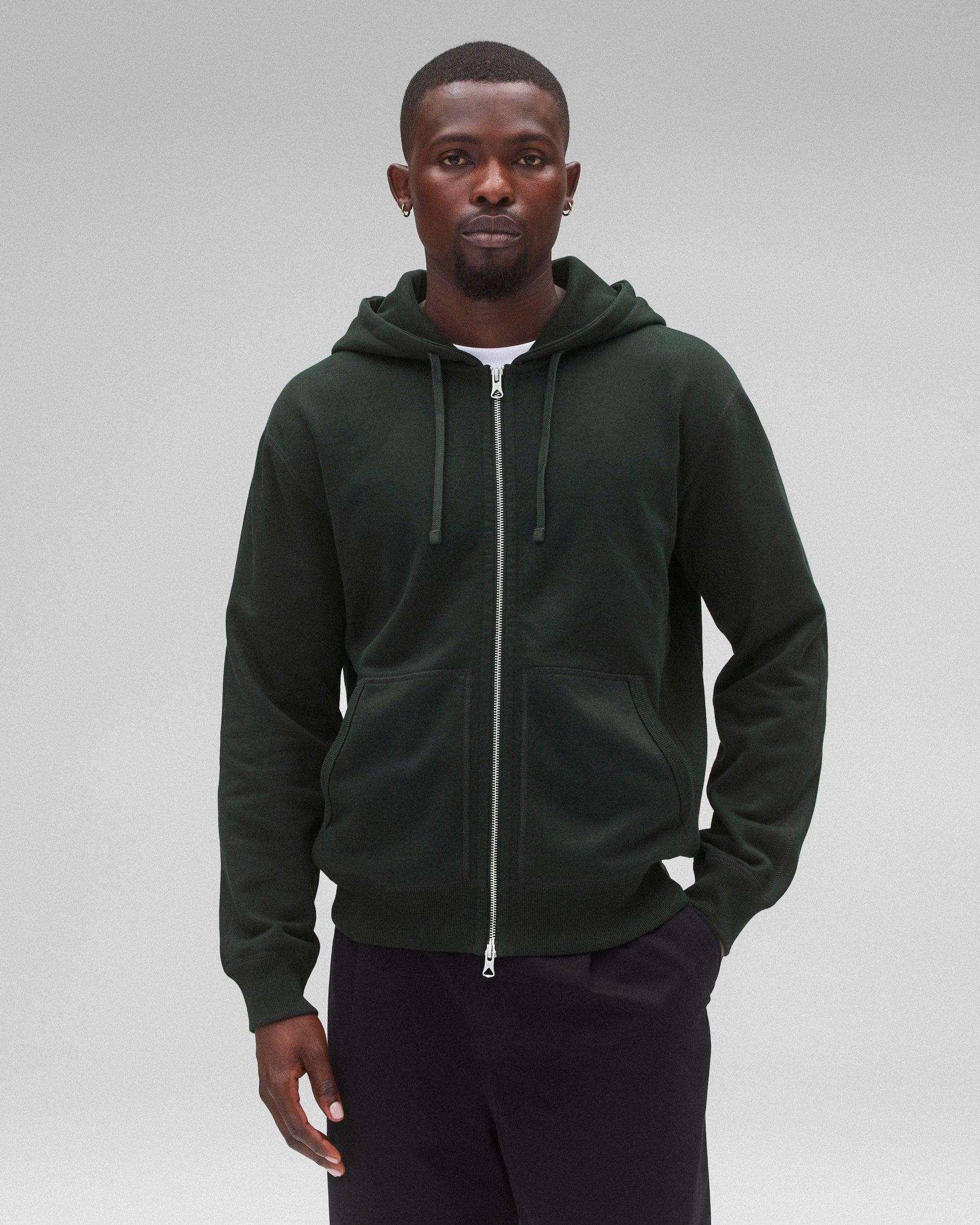 Midweight Terry Standard Zip Hoodie Male Product Image