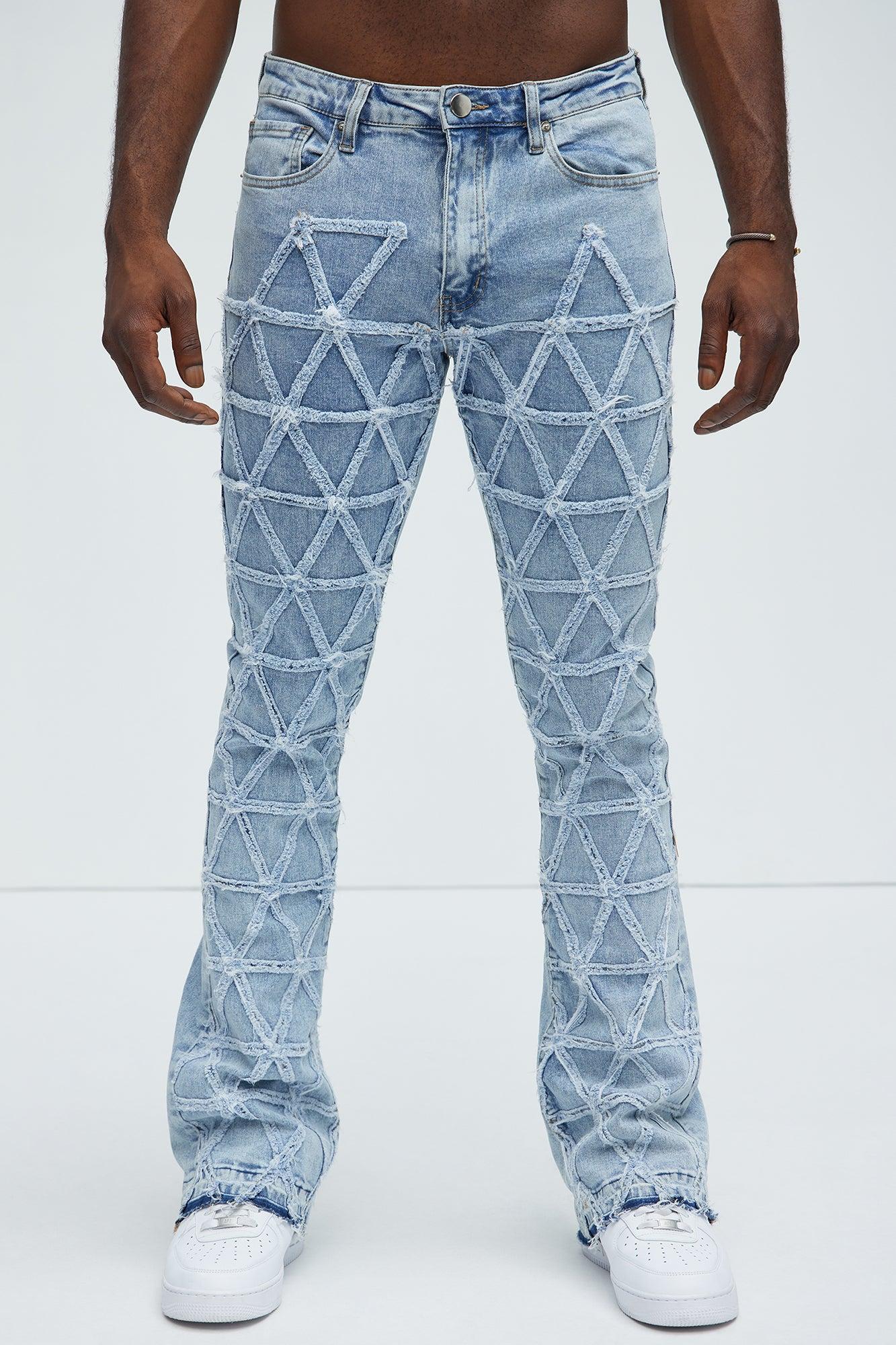 Interstellar Stacked Slim Flare Jeans - Light Blue Wash Product Image