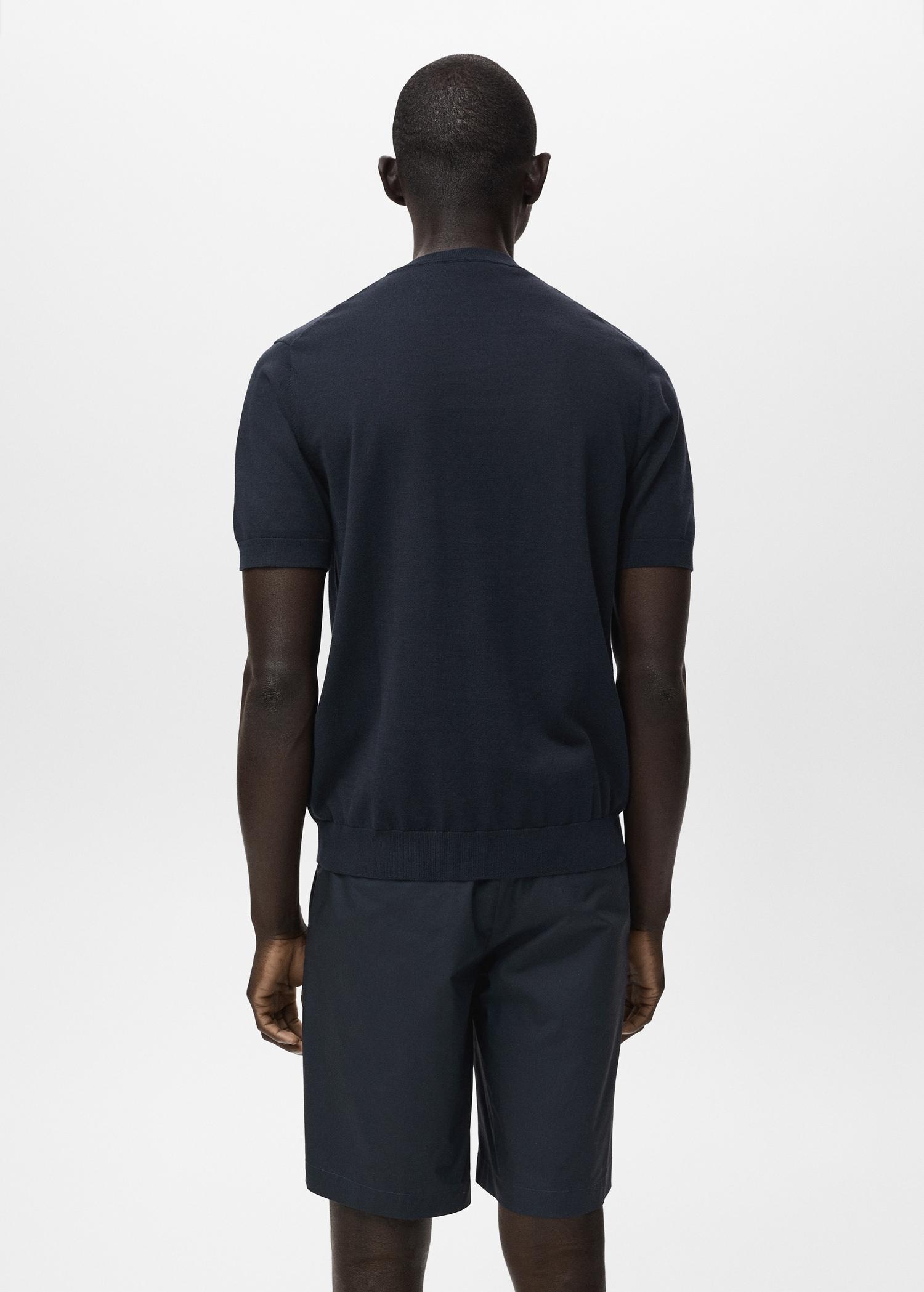 Cotton fine-knit t-shirt - Men | MANGO USA Product Image