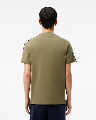 Men's Logo Stripe Cotton T-Shirt Product Image