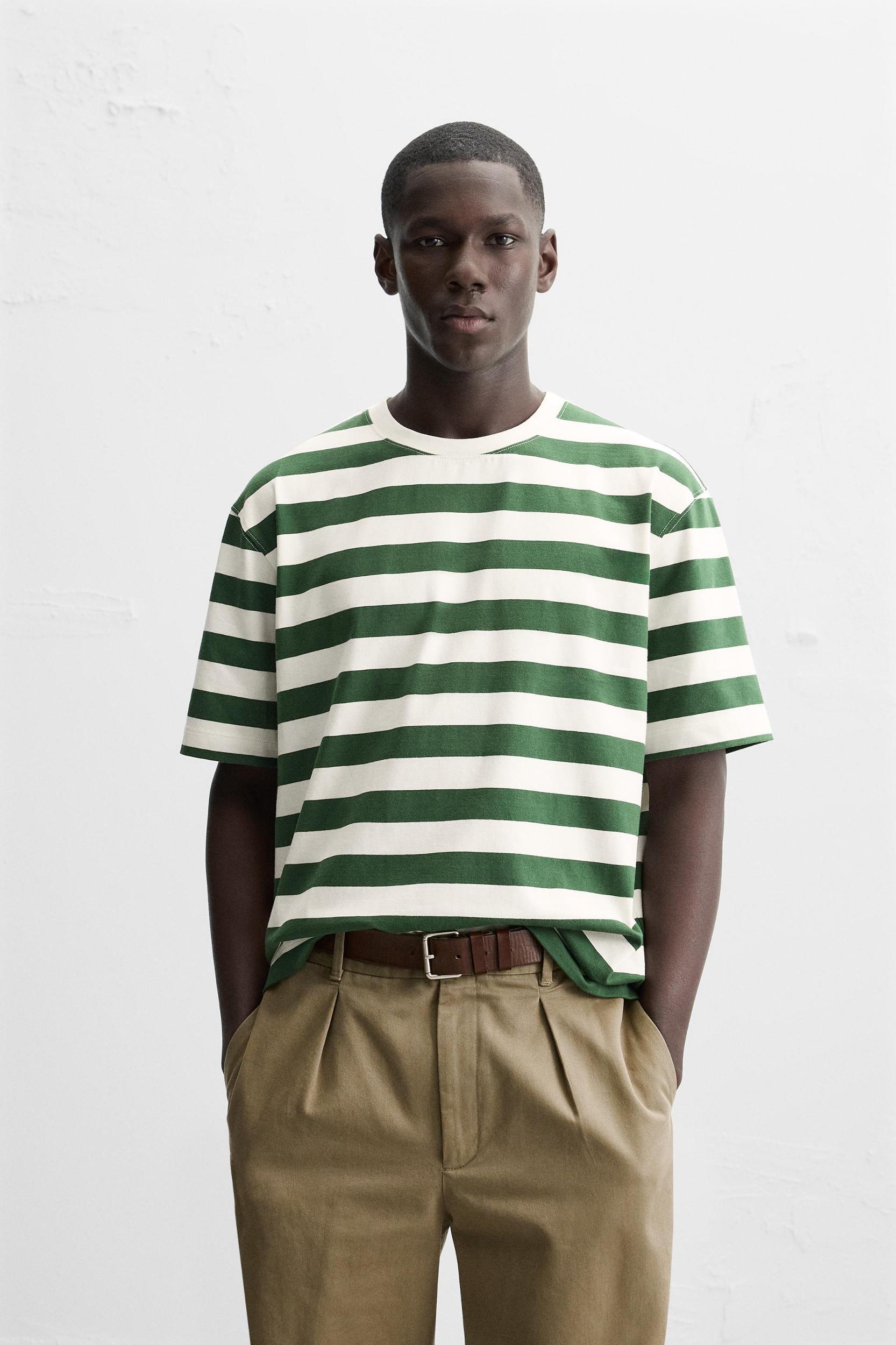 STRIPED JACQUARD T-SHIRT Product Image