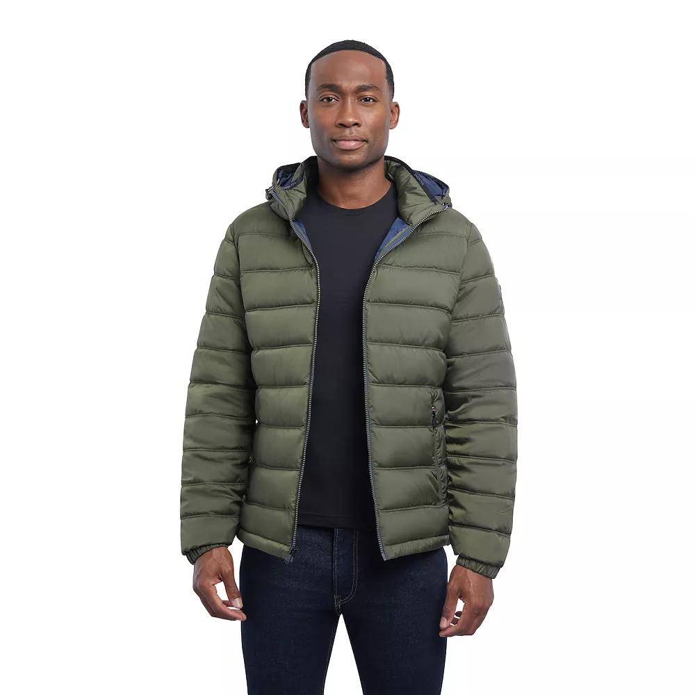Men's London Fog Hooded Puffer Jacket,  Product Image
