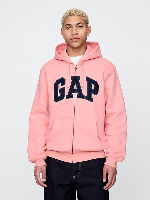 VintageSoft Arch Logo Full-Zip Hoodie Product Image